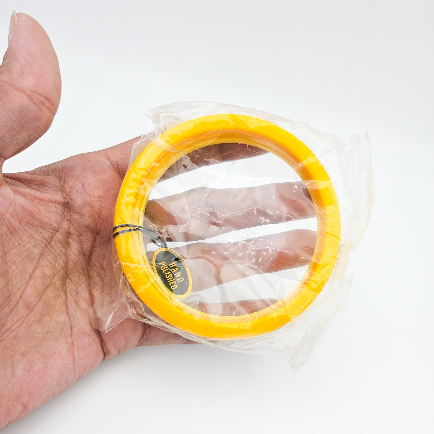 NOS Vintage Lucite Stacking Spacer Bangles - bangle set detail