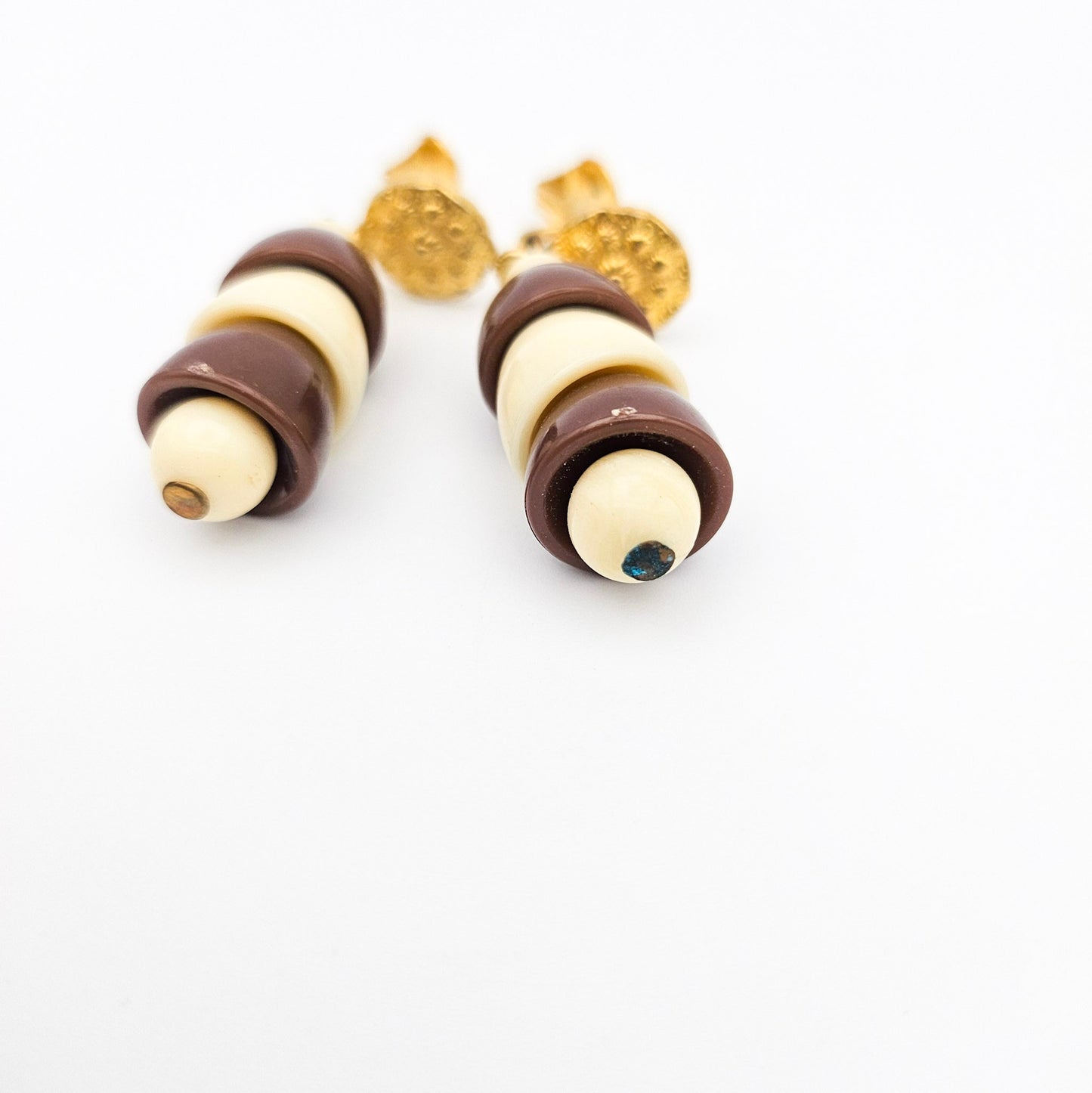 Vintage Early Plastic Dangle Drop Earrings | Lightweight Statement Jewelry