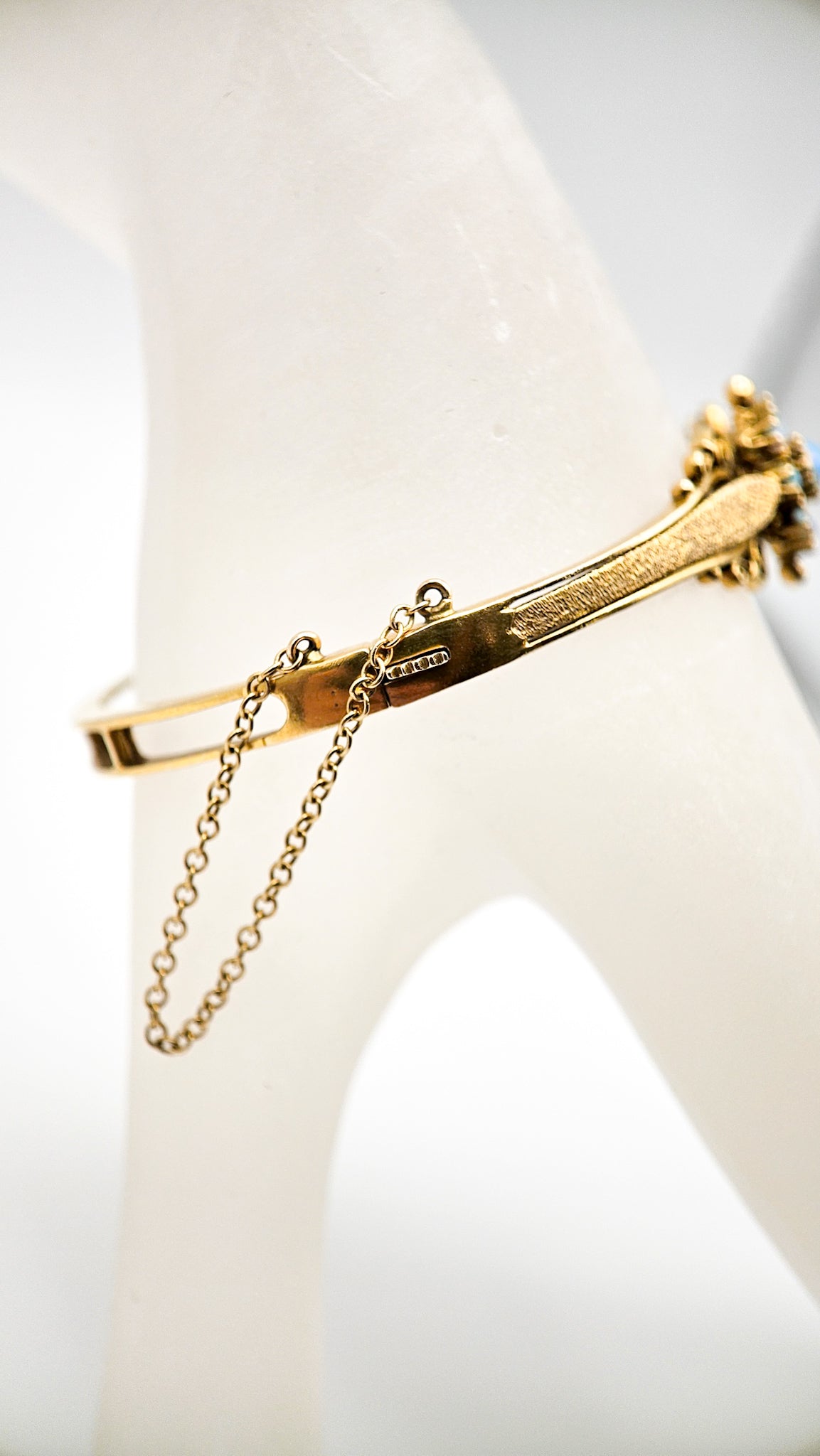 Vintage Opal Bangle Bracelet - bracelet detail