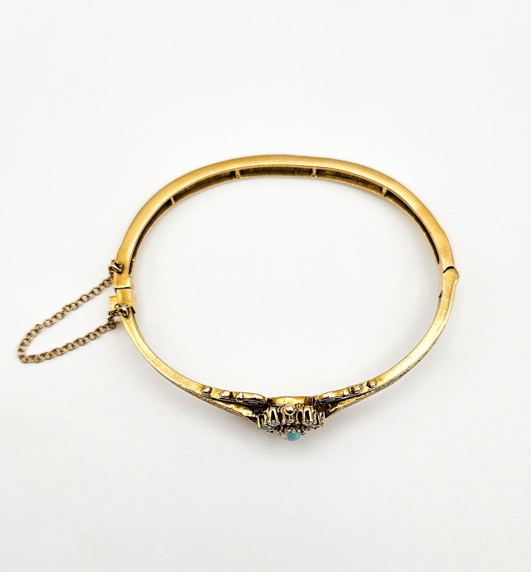 Vintage Opal Bangle Bracelet - bracelet detail