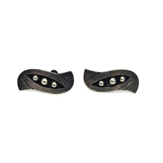 Alpaca Mexico Modernist Screw-Back Earrings | Abstract MCM Jewelry