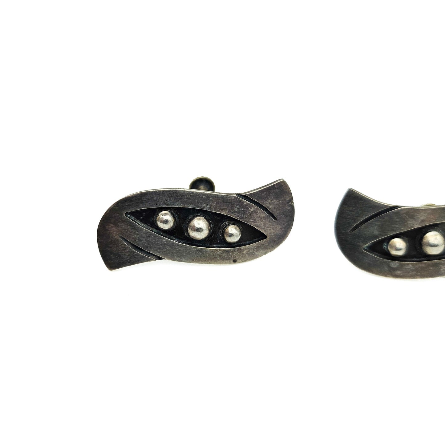 Alpaca Mexico Modernist Screw-Back Earrings | Abstract MCM Jewelry