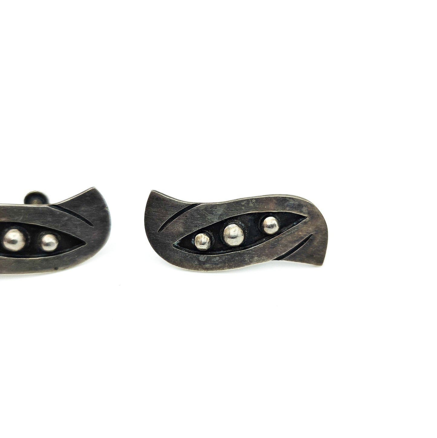 Alpaca Mexico Modernist Screw-Back Earrings | Abstract MCM Jewelry