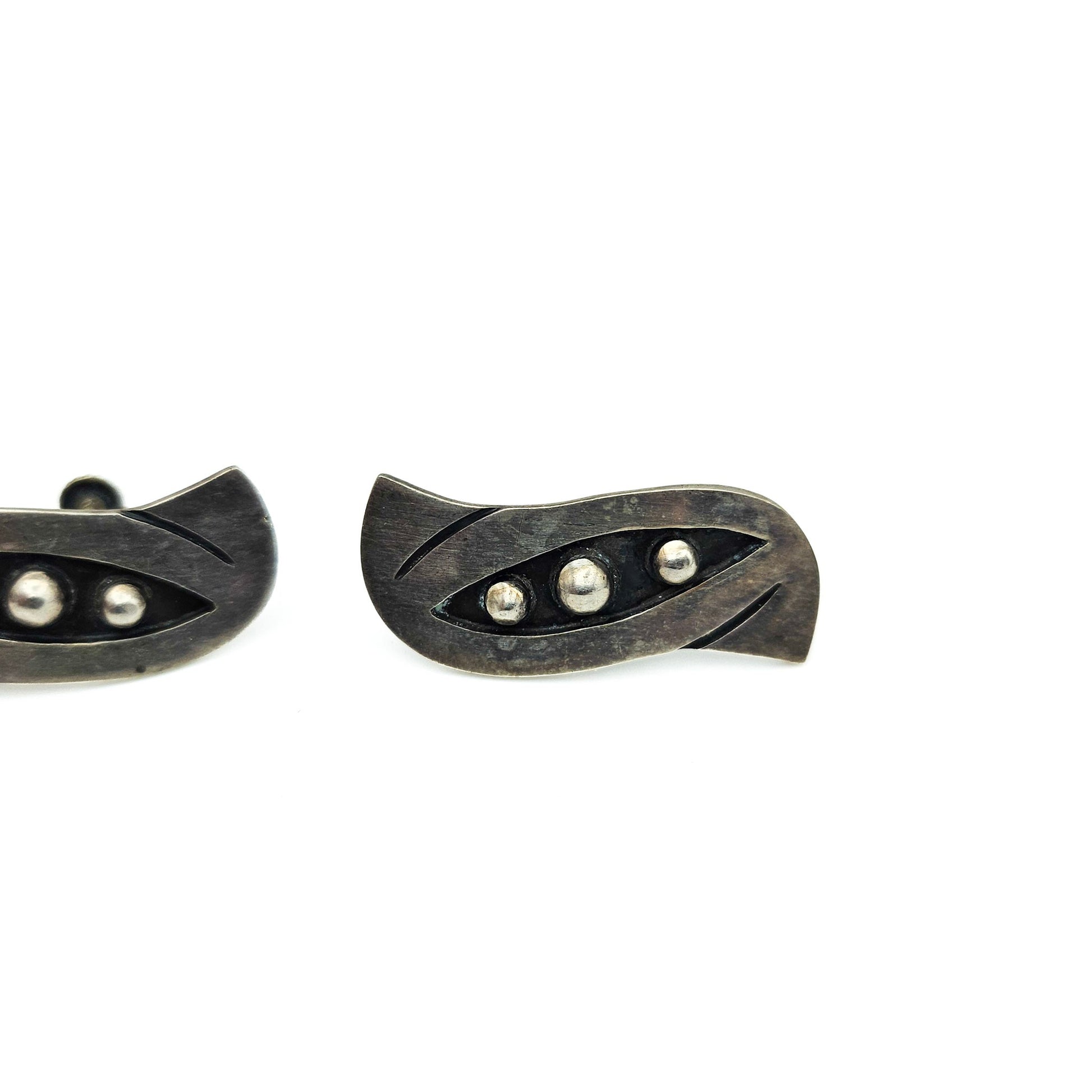 Alpaca Mexico Modernist Screw-Back Earrings | Abstract MCM Jewelry