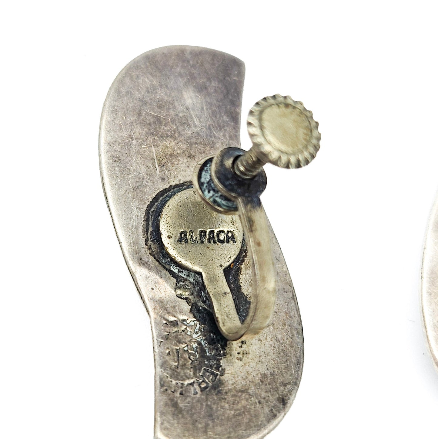 Alpaca Mexico Modernist Screw-Back Earrings | Abstract MCM Jewelry