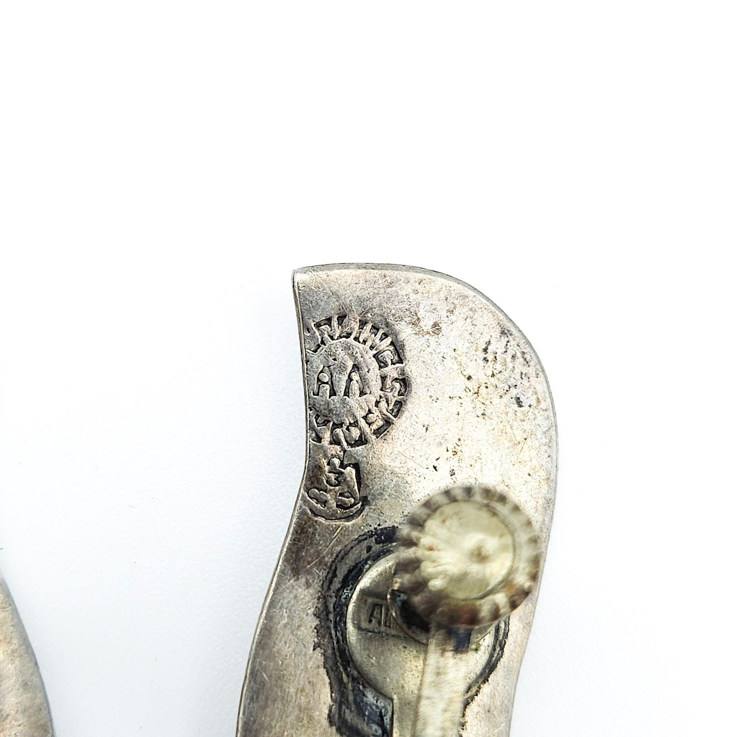 Alpaca Mexico Modernist Screw-Back Earrings | Abstract MCM Jewelry