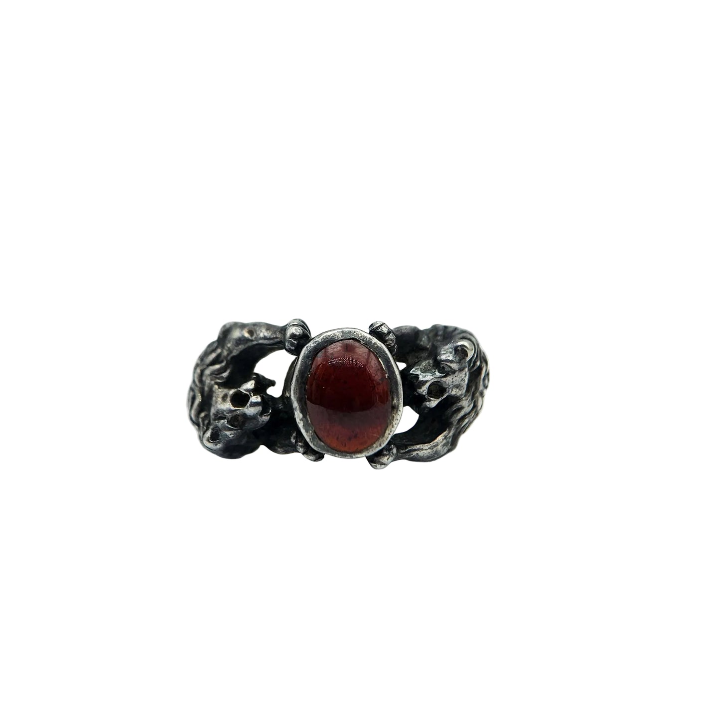Red Stone Lion Ring | Vintage Men’s Statement Jewelry