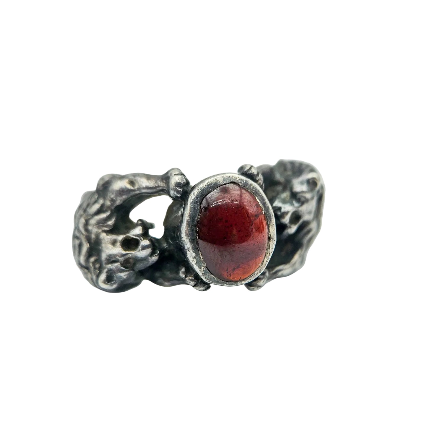 Red Stone Lion Ring | Vintage Men’s Statement Jewelry