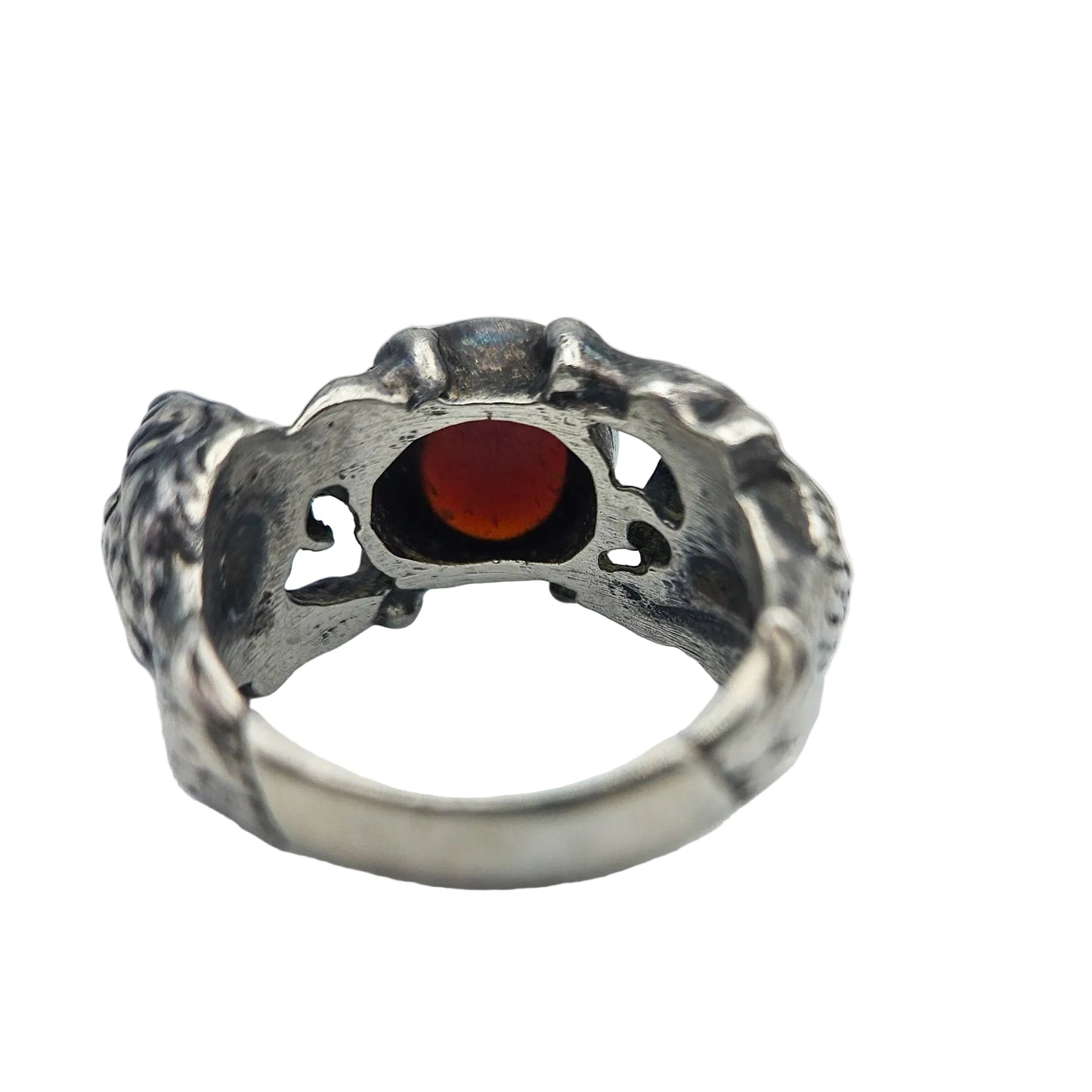 Red Stone Lion Ring | Vintage Men’s Statement Jewelry