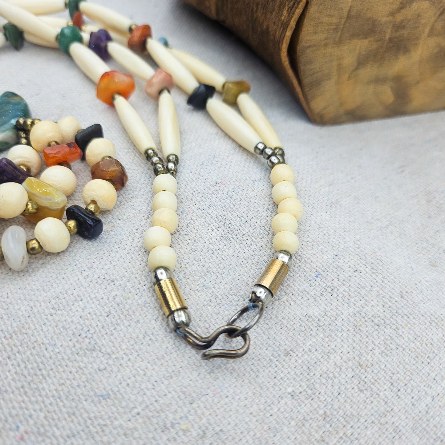 Vintage Southwestern-Style Multistrand Necklace | Gemstone Statement Jewelry