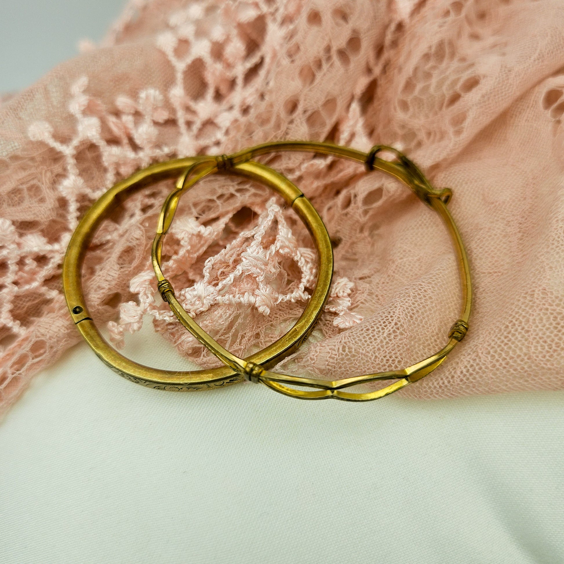 Antique Baby Bracelet Pair | Vintage Keepsake Jewelry Set