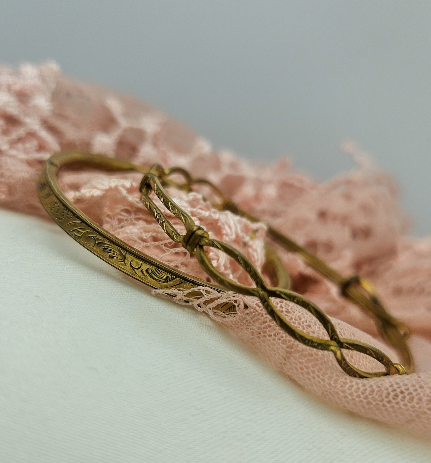 Antique Baby Bracelet Pair | Vintage Keepsake Jewelry Set