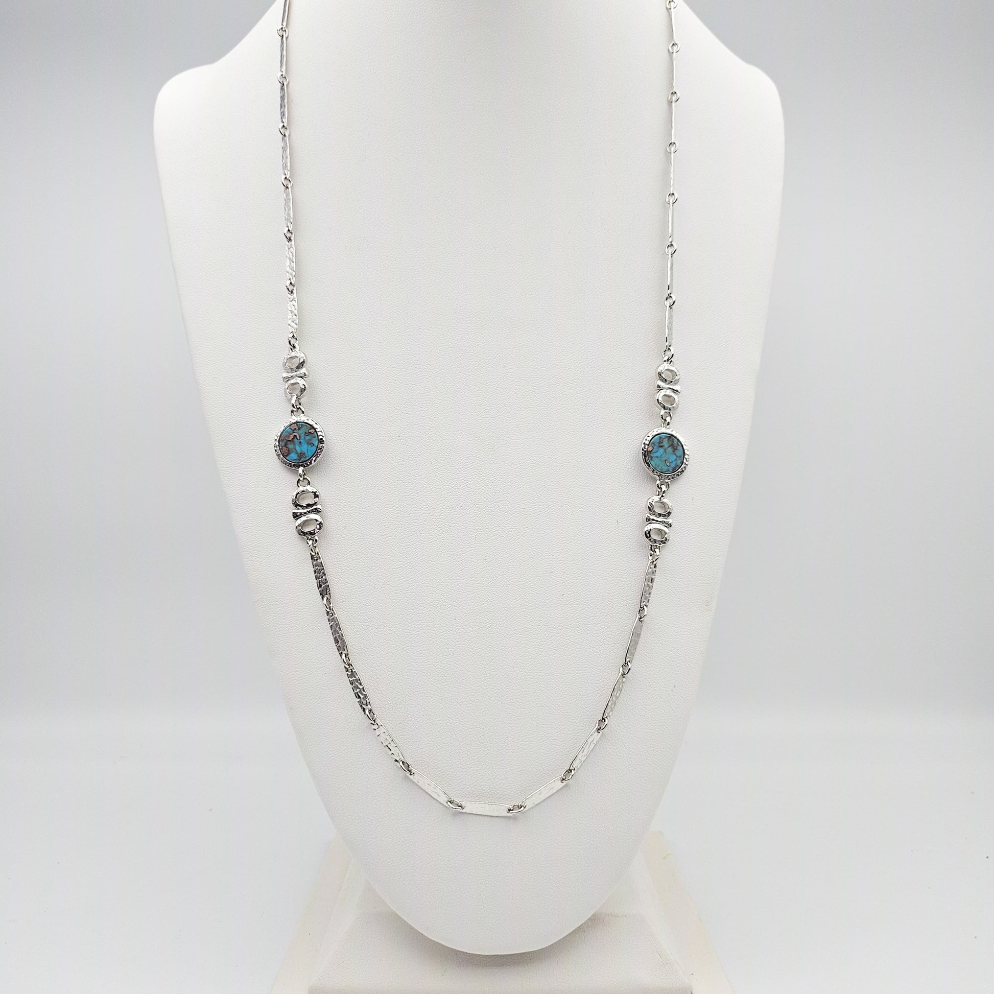 Sarah Coventry Faux Turquoise Necklace - necklace detail