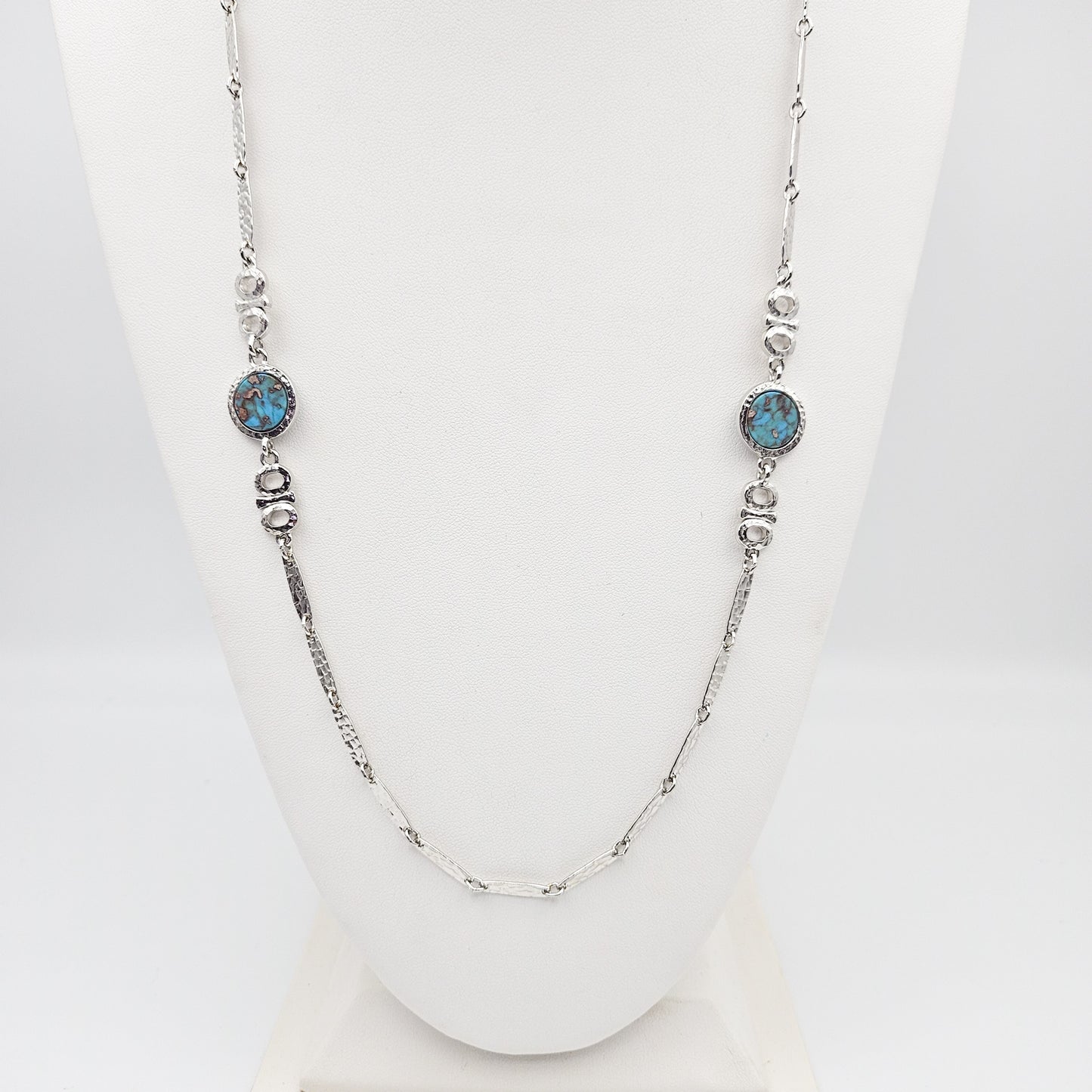 Sarah Coventry Faux Turquoise Necklace - necklace detail
