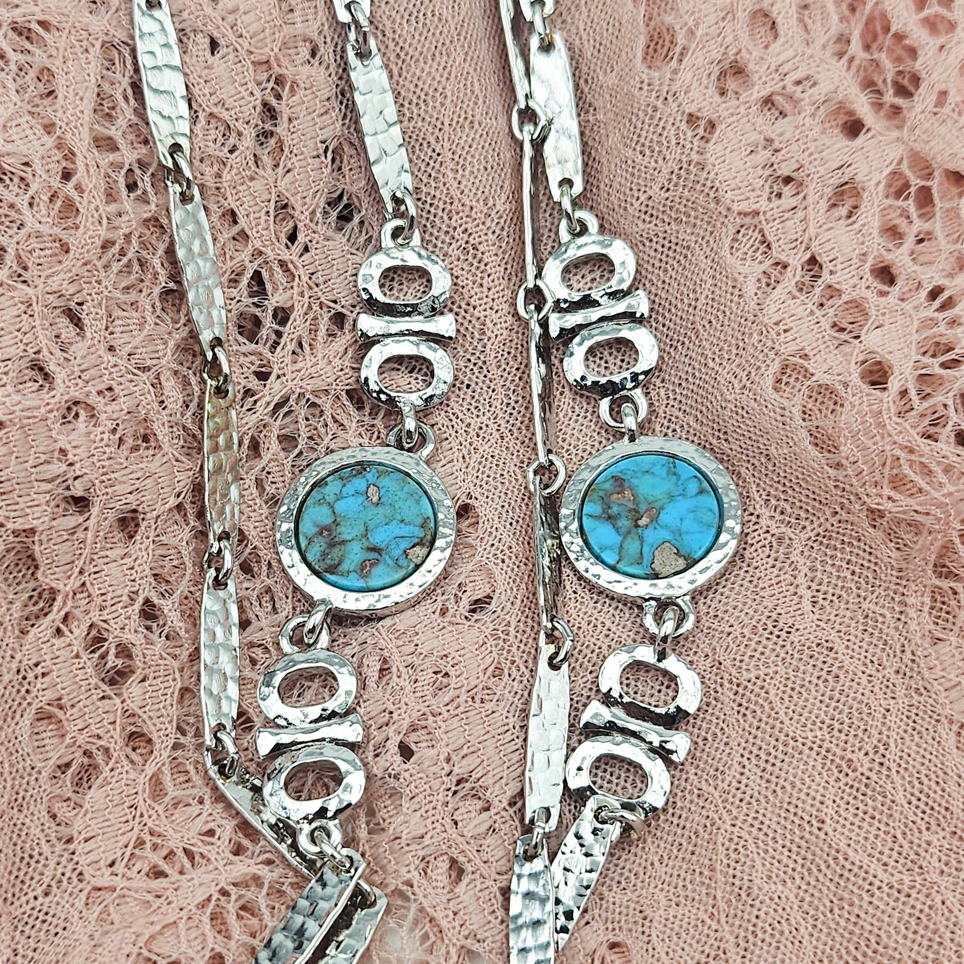 Sarah Coventry Faux Turquoise Necklace - Boho / Vintage Designer Costume vintage jewelry
