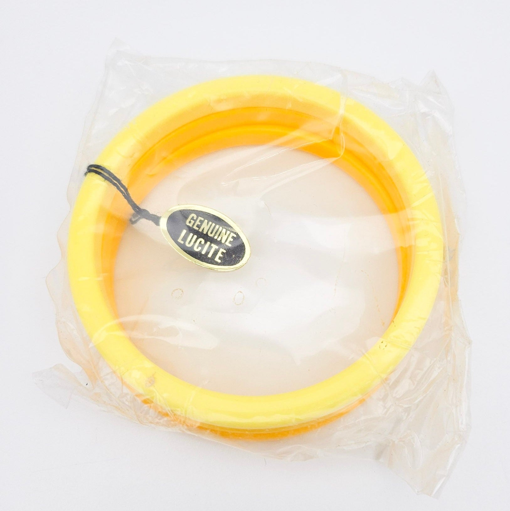 NOS Vintage Lucite Stacking Spacer Bangles - Mid-Century / Collectible Plastics vintage jewelry
