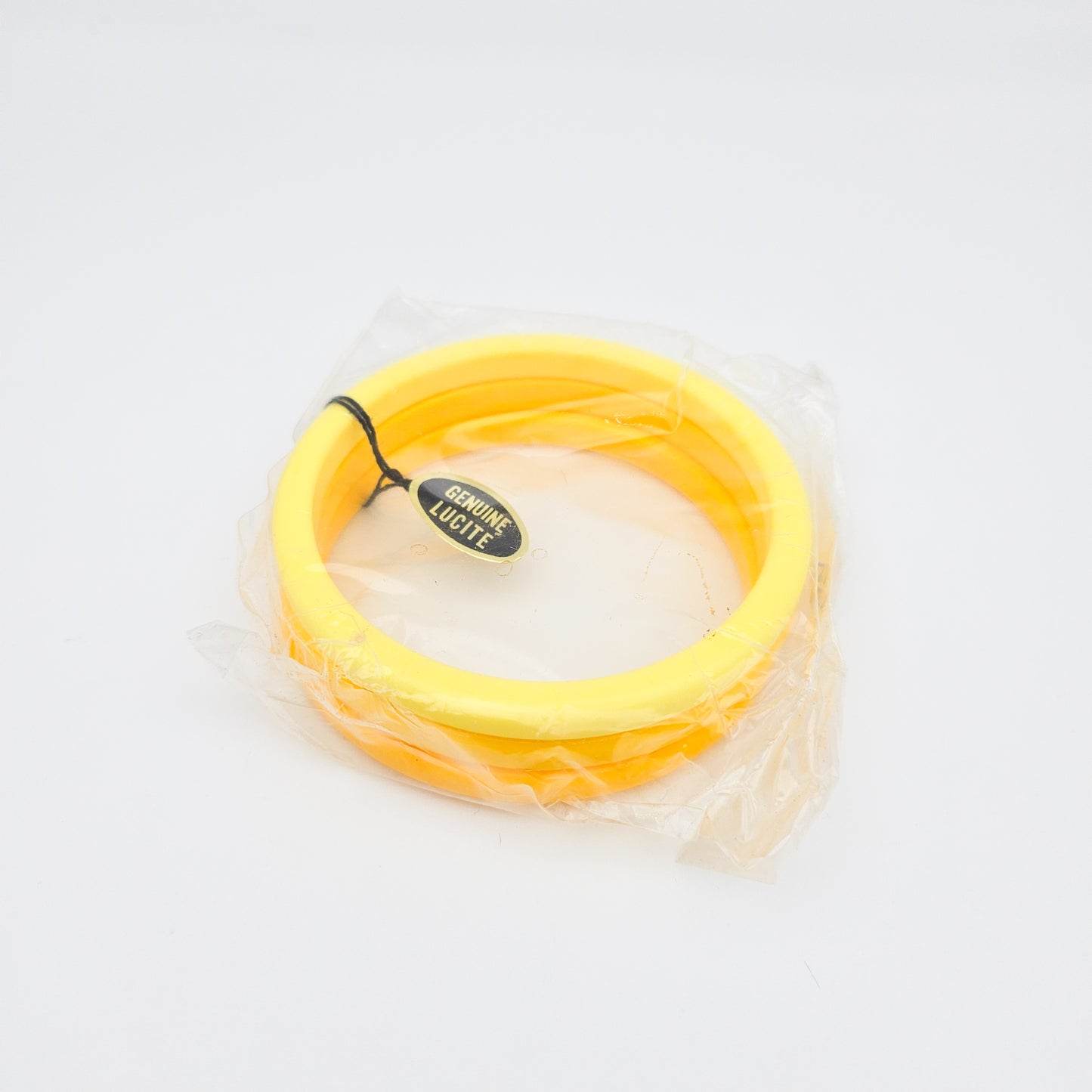 NOS Vintage Lucite Stacking Spacer Bangles - bangle set detail