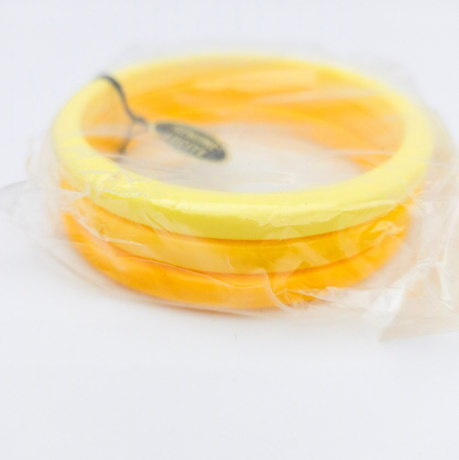 NOS Vintage Lucite Stacking Spacer Bangles - bangle set detail