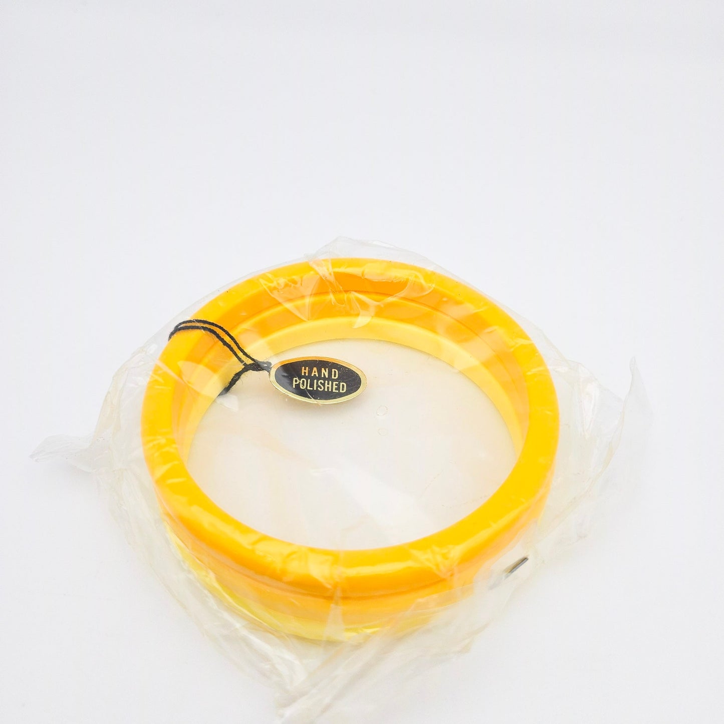 NOS Vintage Lucite Stacking Spacer Bangles - bangle set detail