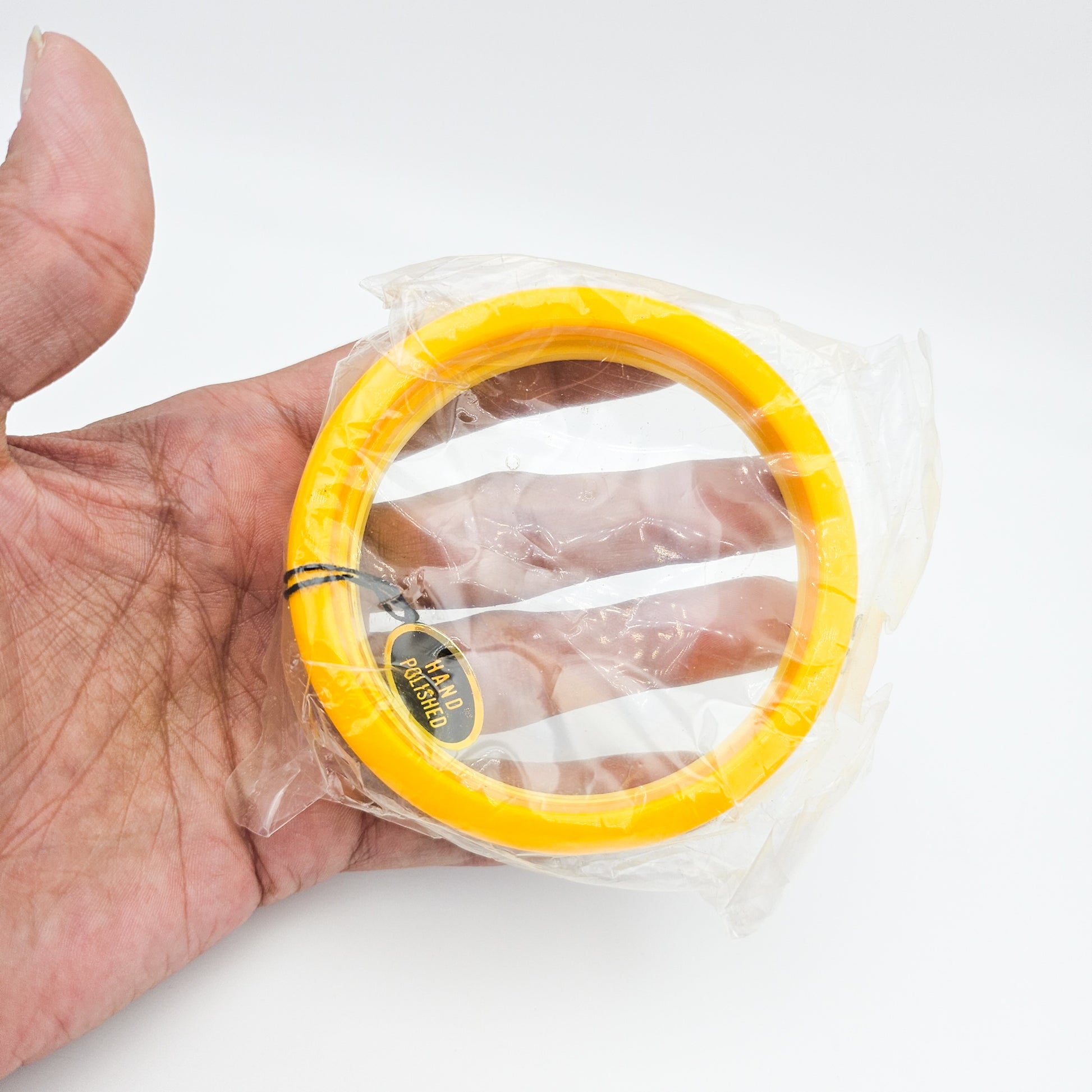 NOS Vintage Lucite Stacking Spacer Bangles - bangle set detail