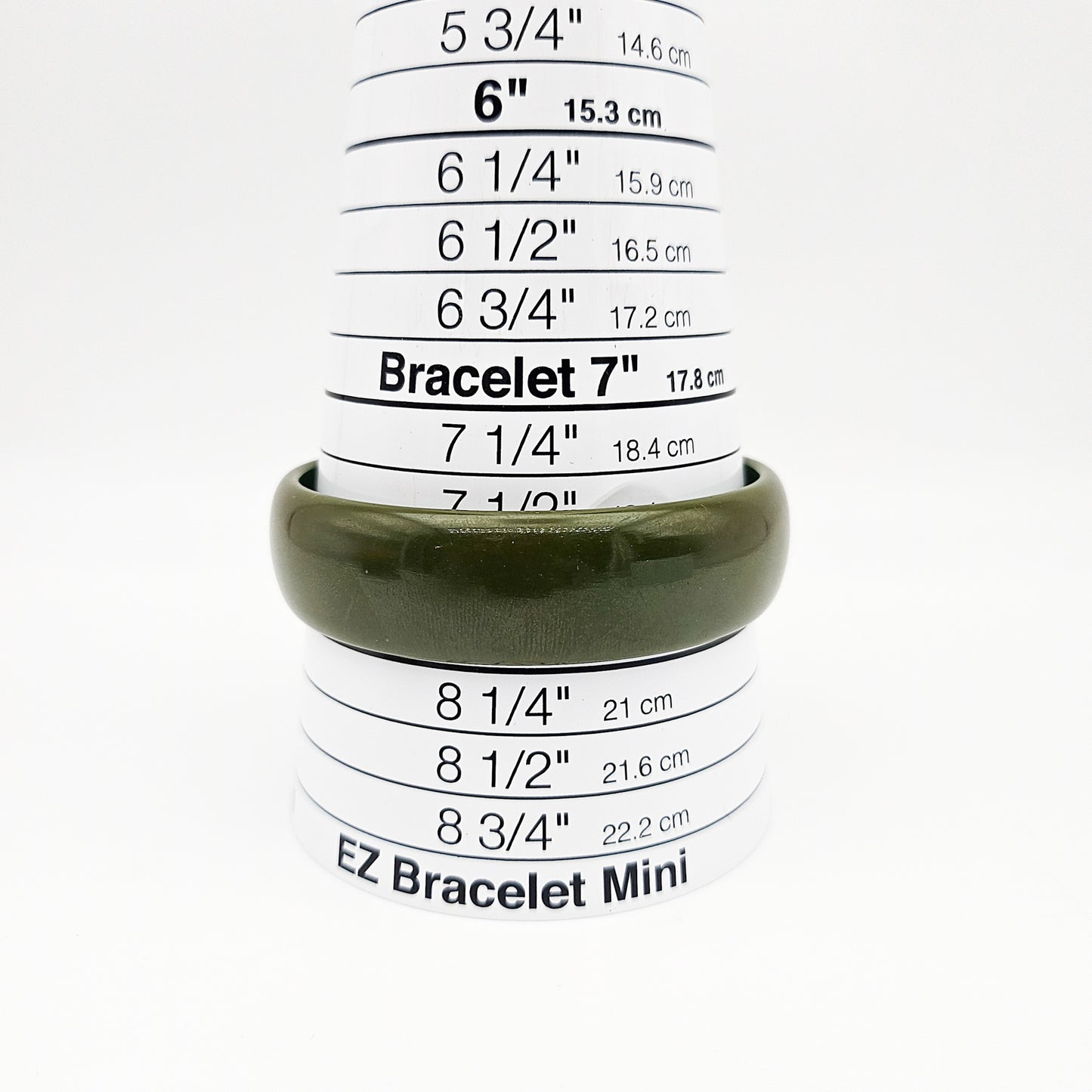Spinach Green Medium-Wide Bakelite Bangle - bangle bracelet detail