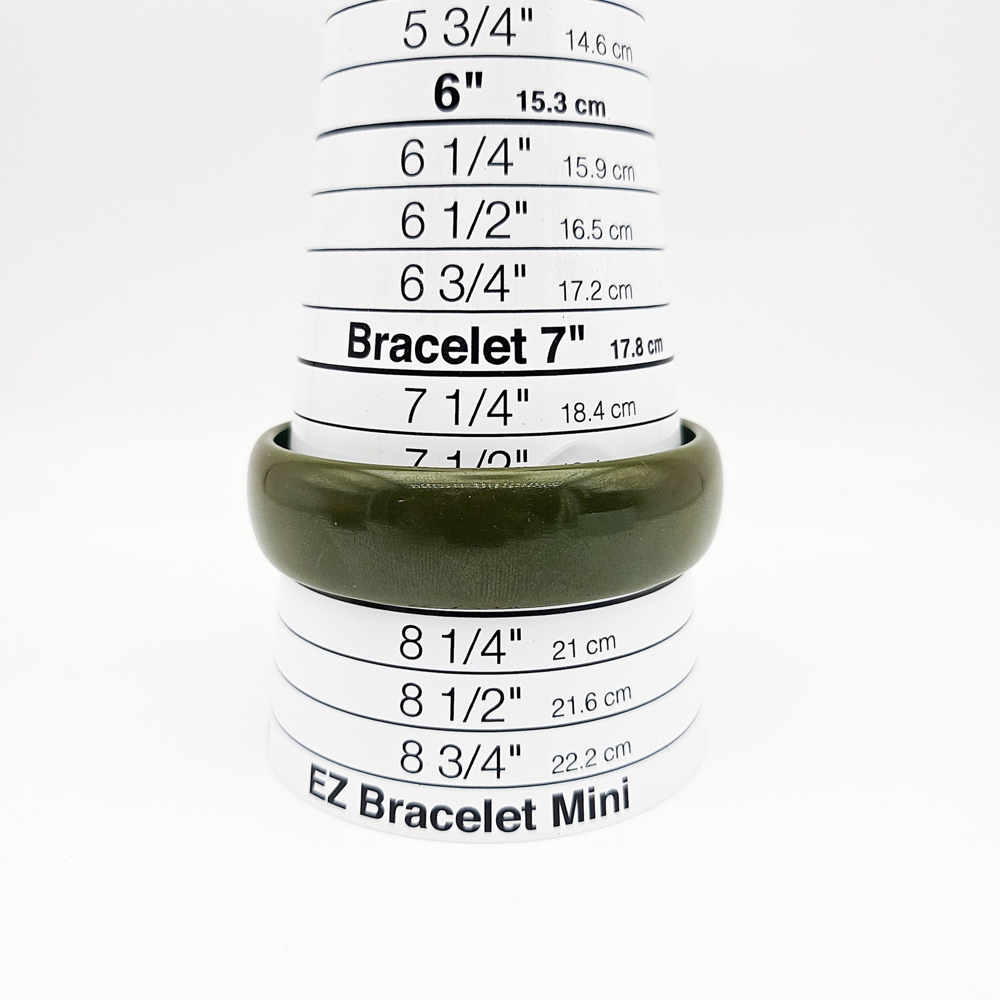 Spinach Green Medium-Wide Bakelite Bangle - bangle bracelet detail