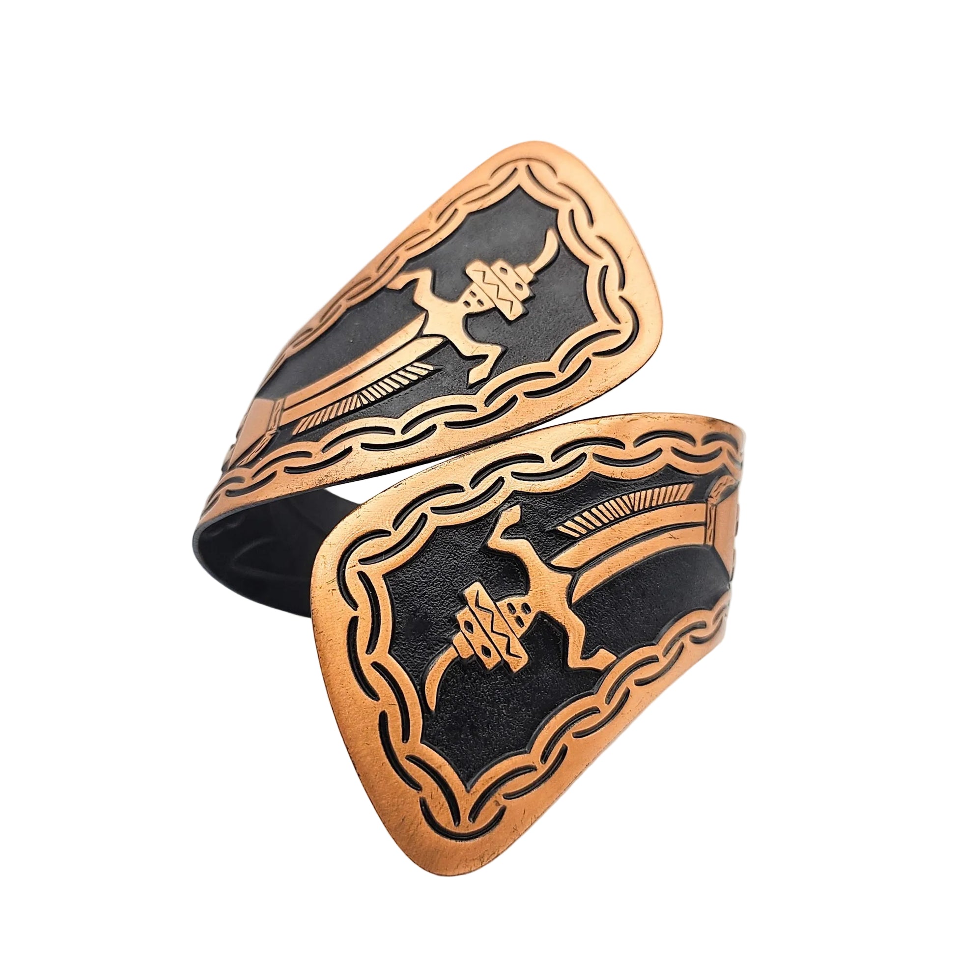 Vintage Copper Bangle with Rain Cloud Mark | Southwestern-Style Bracelet
