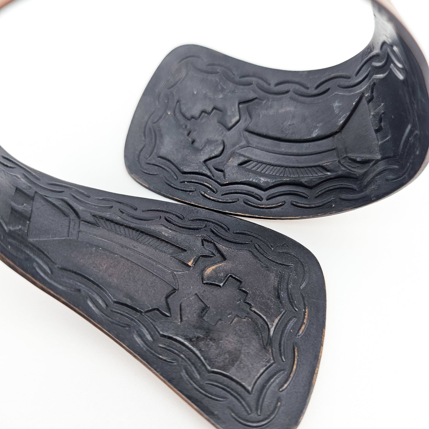 Vintage Copper Bangle with Rain Cloud Mark | Southwestern-Style Bracelet