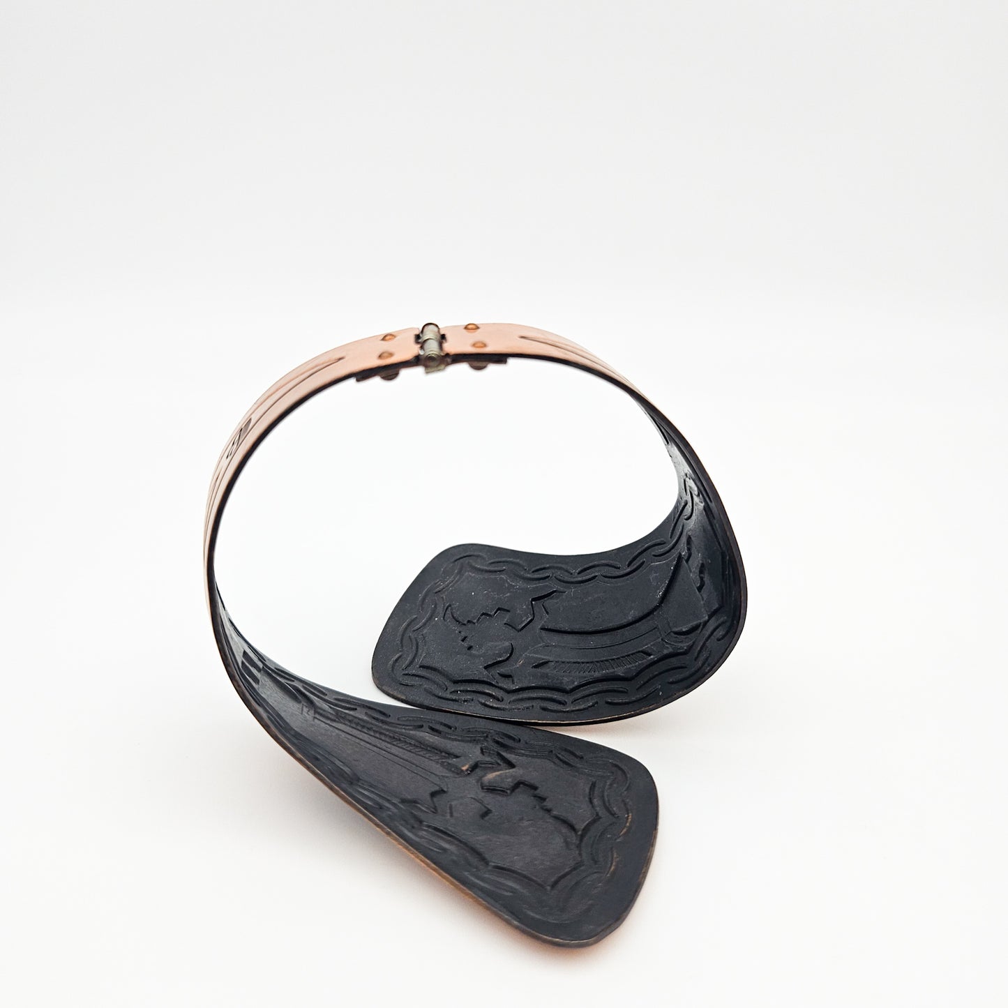 Vintage Copper Bangle with Rain Cloud Mark | Southwestern-Style Bracelet