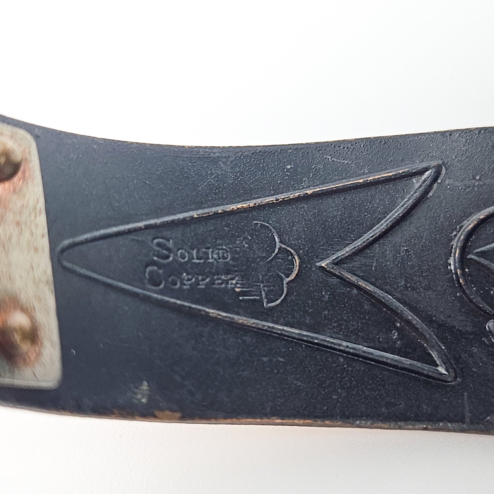 Vintage Copper Bangle with Rain Cloud Mark | Southwestern-Style Bracelet