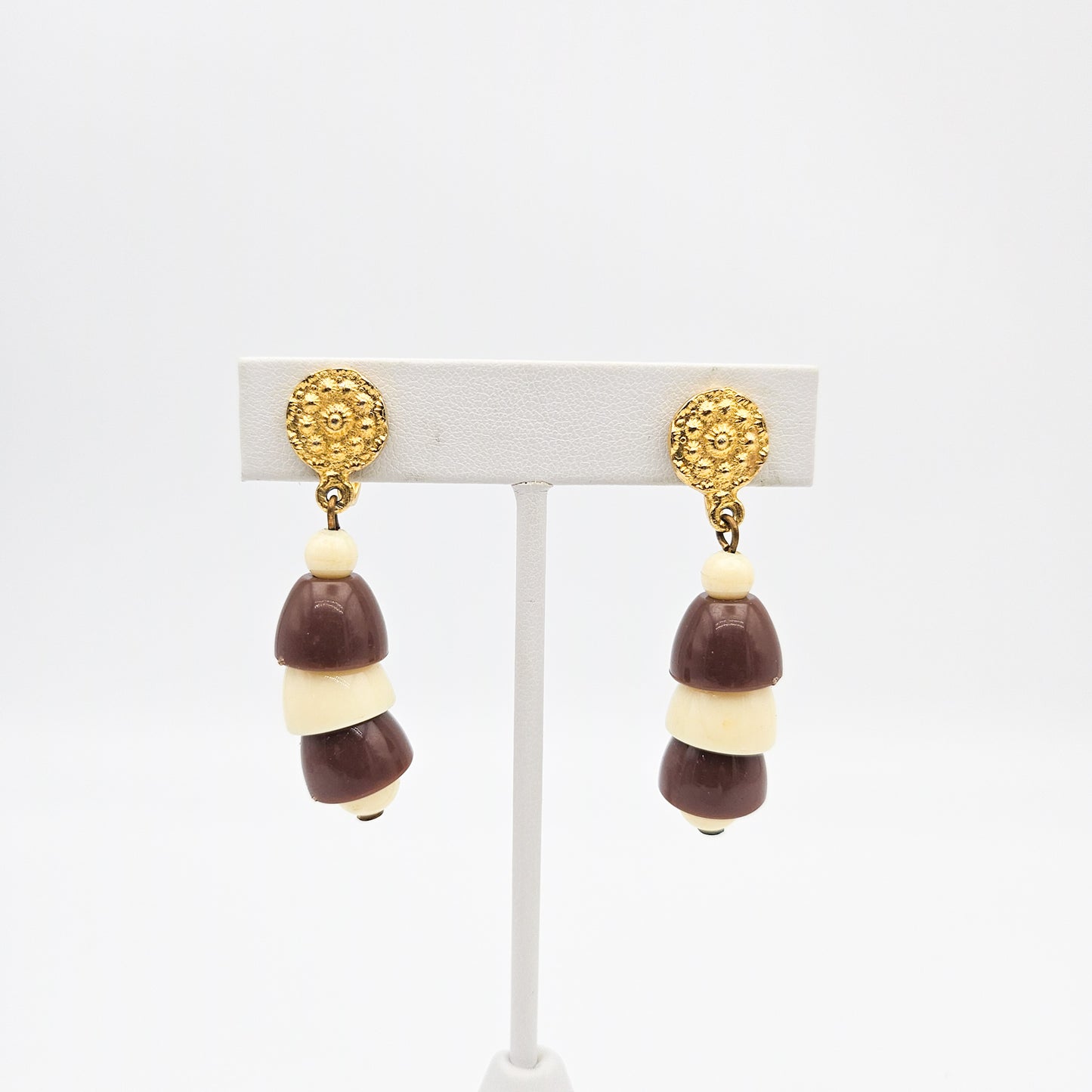 Vintage Early Plastic Dangle Drop Earrings | Lightweight Statement Jewelry