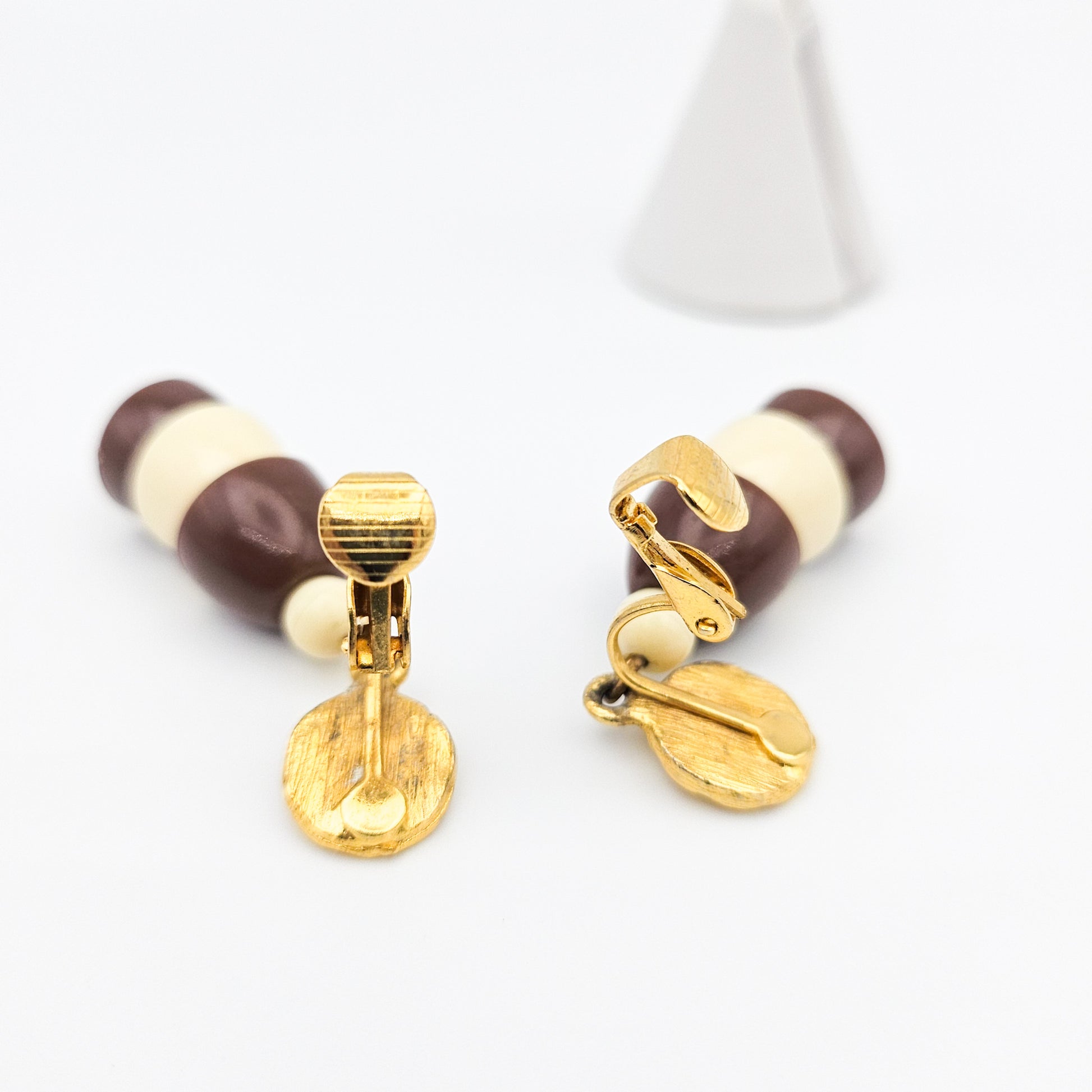 Vintage Early Plastic Dangle Drop Earrings | Lightweight Statement Jewelry