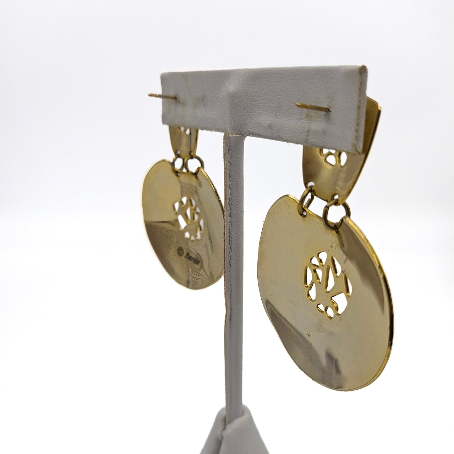 Signed Edgar Berebi Purple Dangle Earrings | Postmodern Designer Jewelry