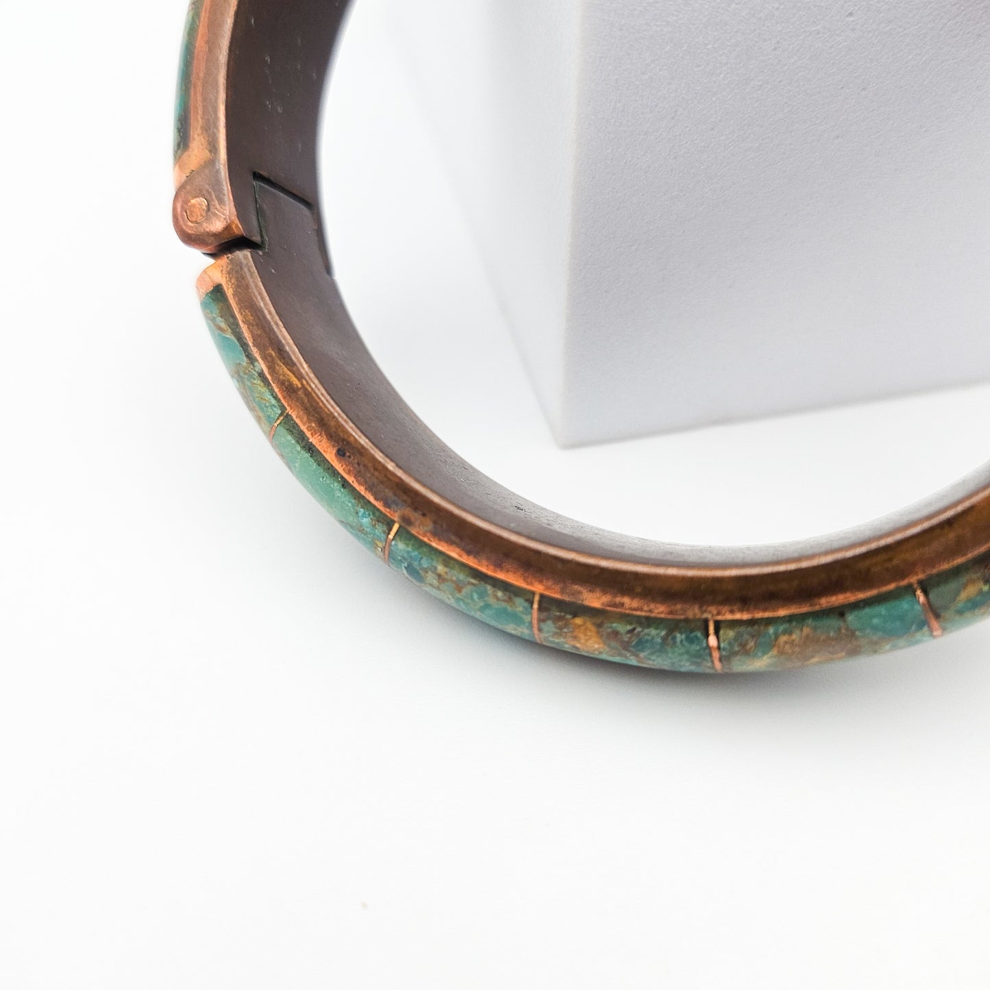 Jay King Signed Turquoise & Copper Cuff Bracelet | Artisan Estate Jewelry