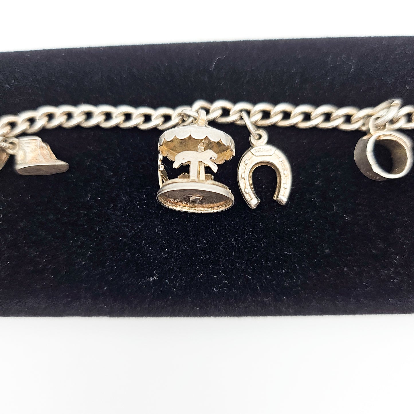 Vintage Charm Bracelet with Sterling Silver Charms | Travel & Novelty Jewelry