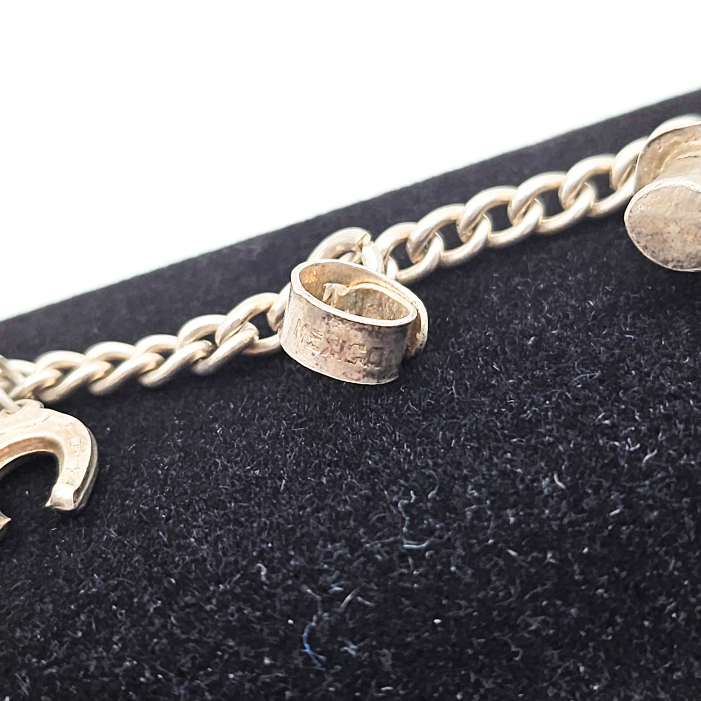 Vintage Charm Bracelet with Sterling Silver Charms | Travel & Novelty Jewelry