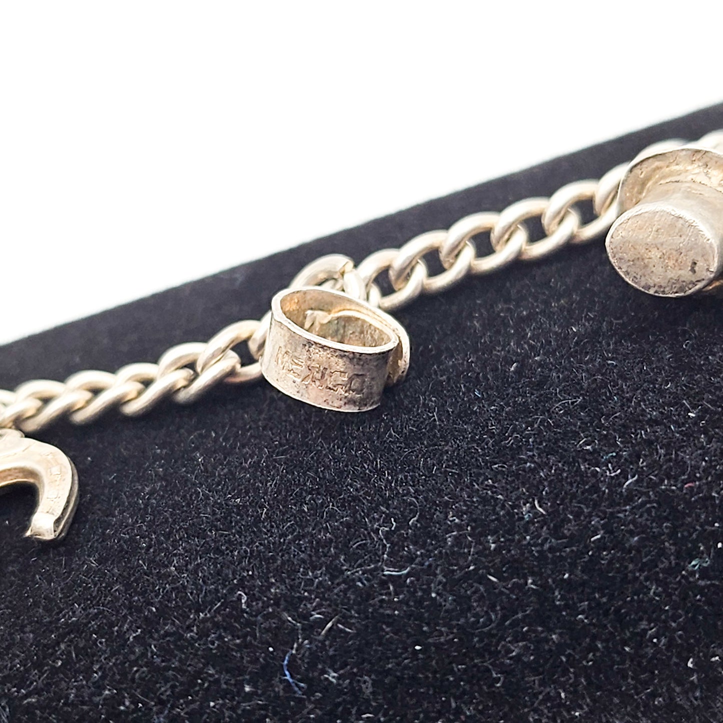 Vintage Charm Bracelet with Sterling Silver Charms | Travel & Novelty Jewelry