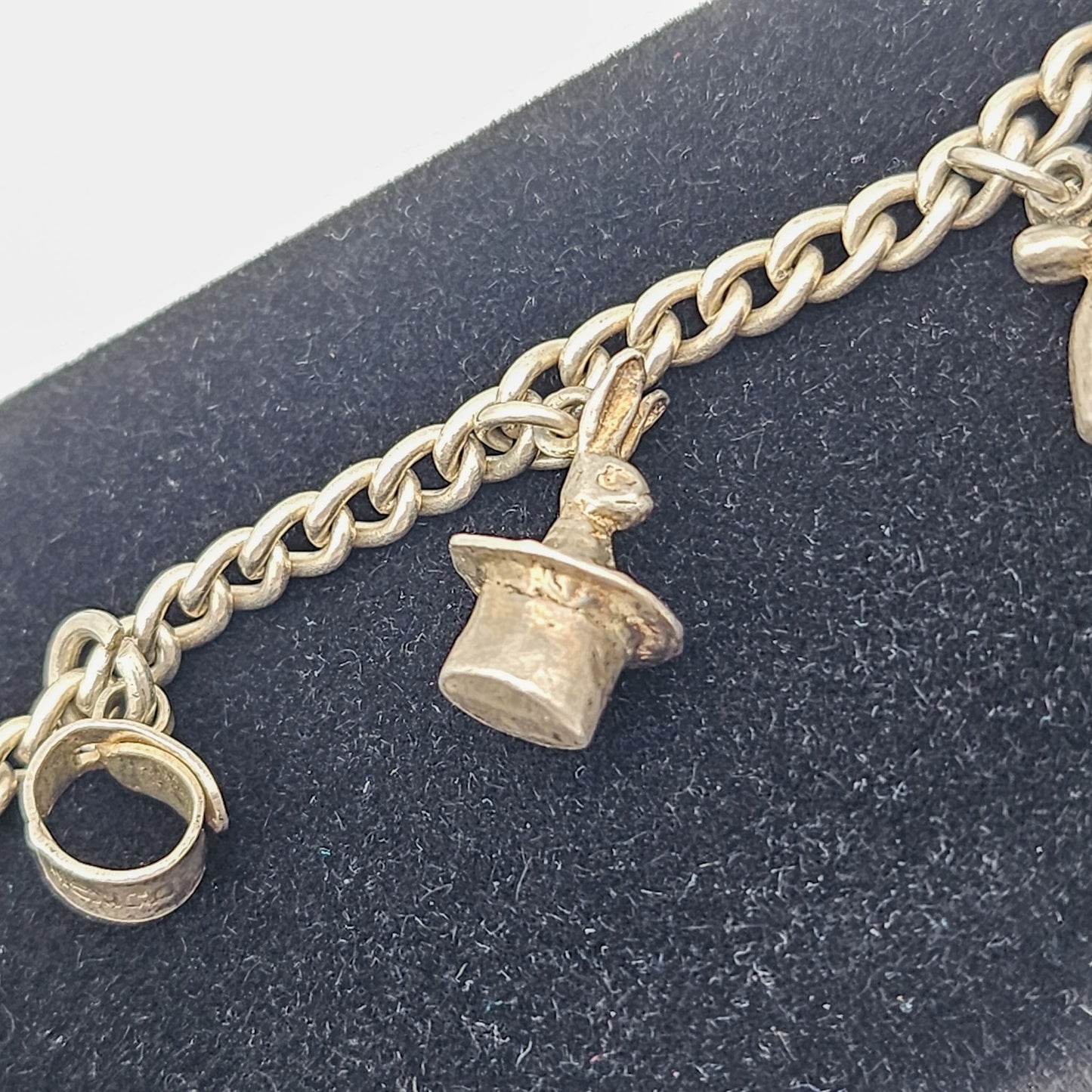 Vintage Charm Bracelet with Sterling Silver Charms | Travel & Novelty Jewelry