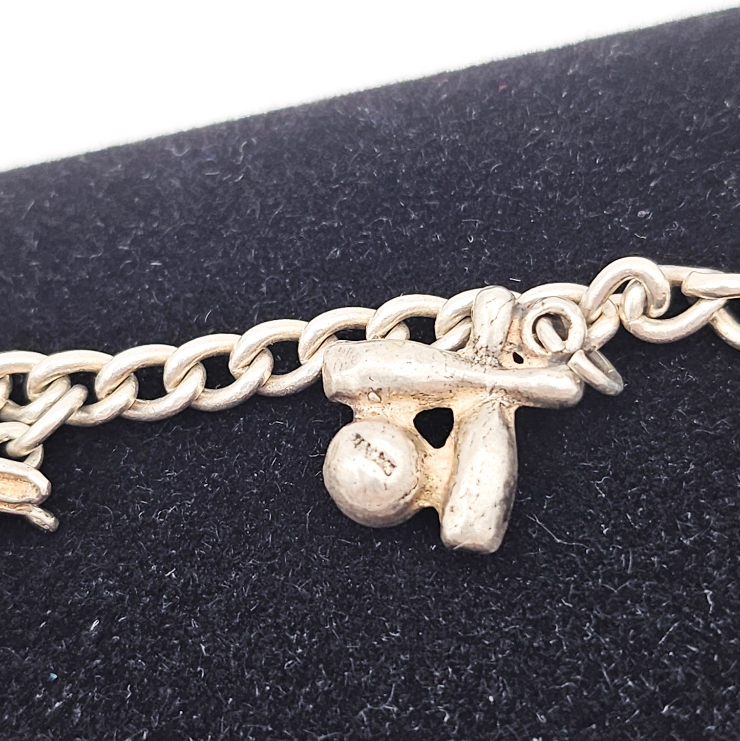 Vintage Charm Bracelet with Sterling Silver Charms | Travel & Novelty Jewelry