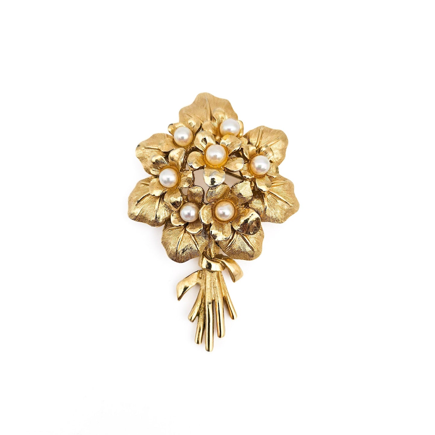 Marcel Boucher “Violets” Brooch | Signed 8368P Floral Bouquet Pin