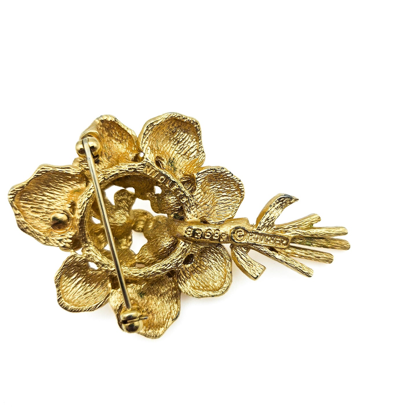 Marcel Boucher “Violets” Brooch | Signed 8368P Floral Bouquet Pin