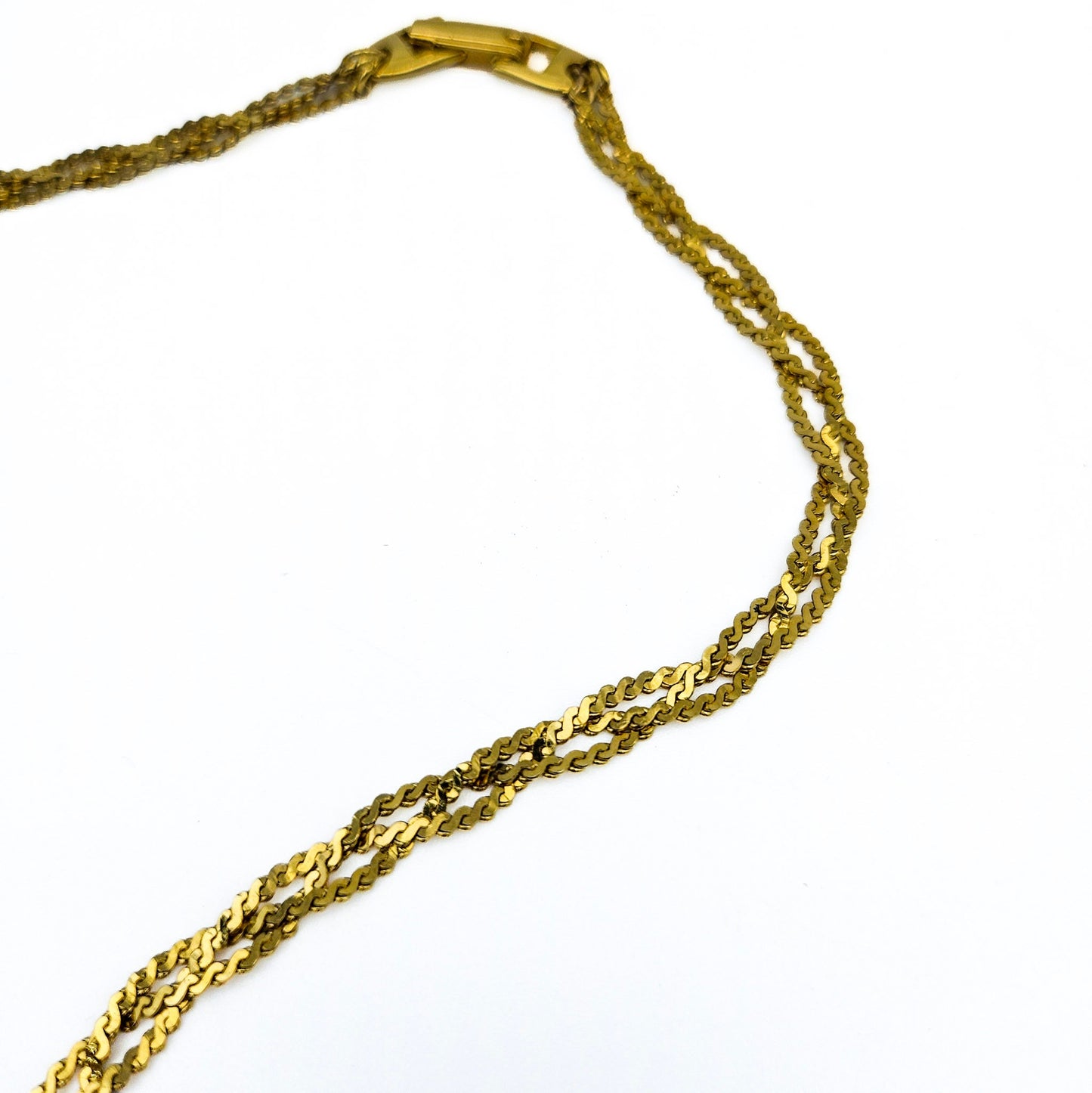 Signed Napier Gold-Tone Twisted Collar Necklace | Vintage Chain Jewelry