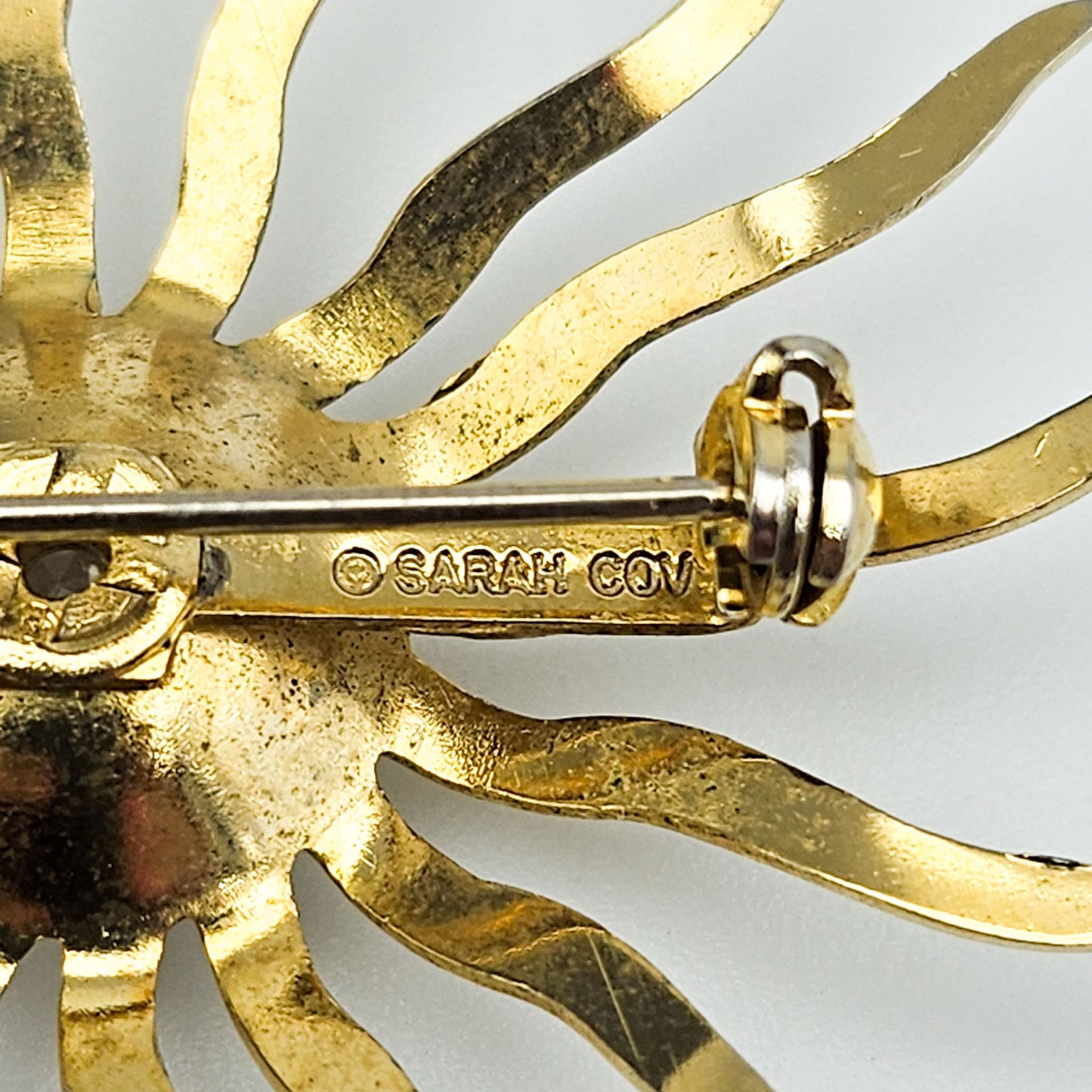 Sarah Coventry Starburst Brooch & Earrings Set | Signed Mid-Century Jewelry