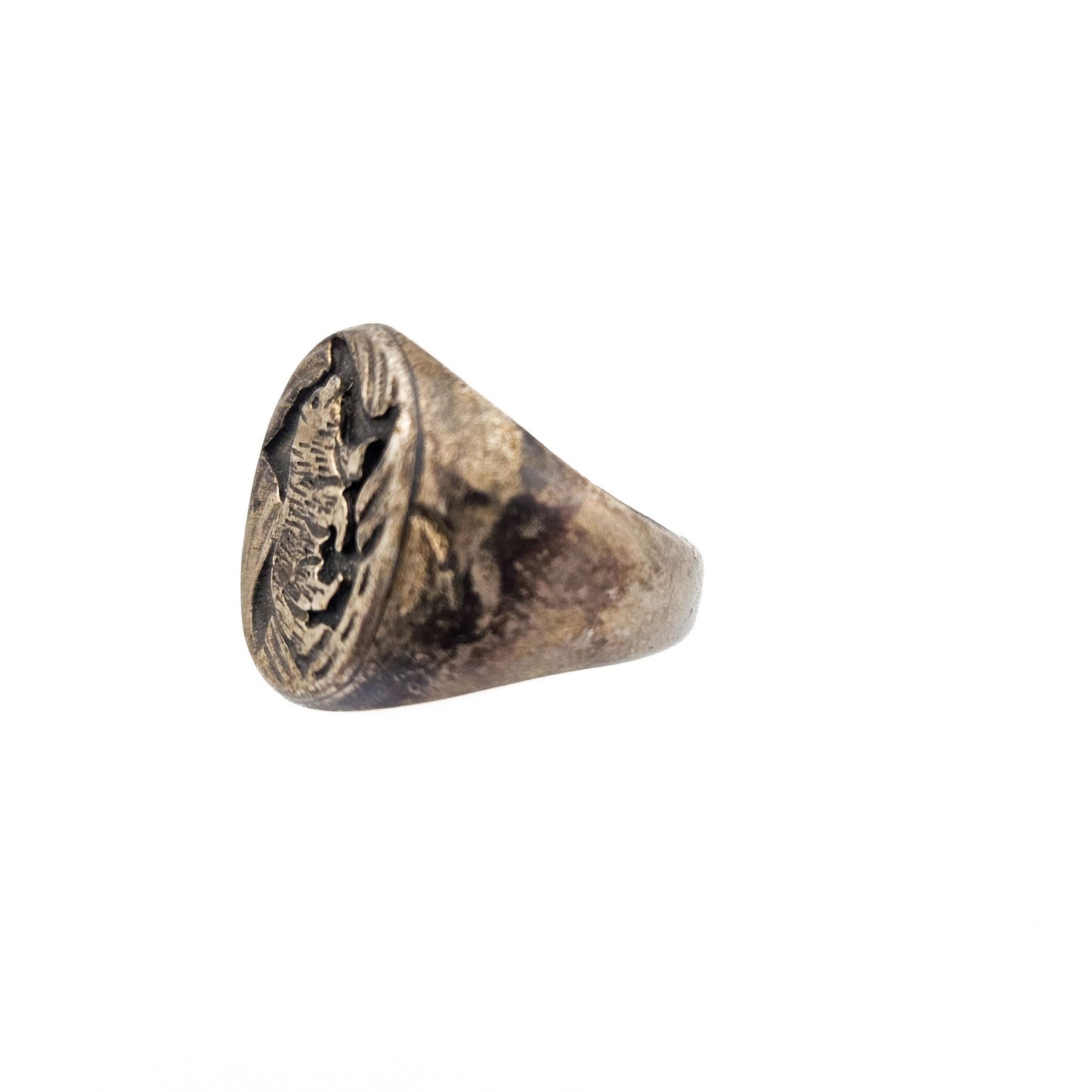Sterling Silver Bear Signet Ring | Men’s Vintage Southwest Statement Jewelry