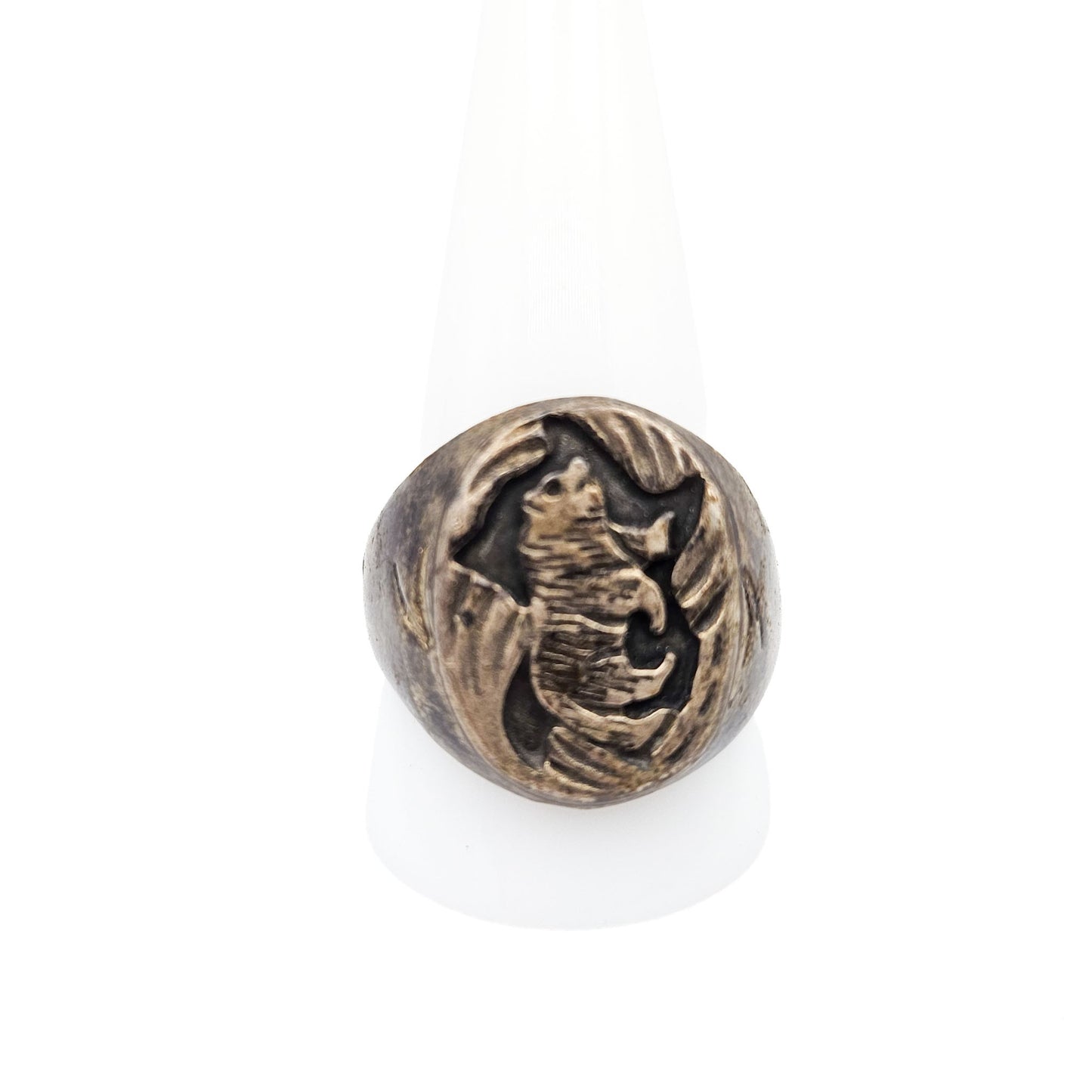 Sterling Silver Bear Signet Ring | Men’s Vintage Southwest Statement Jewelry