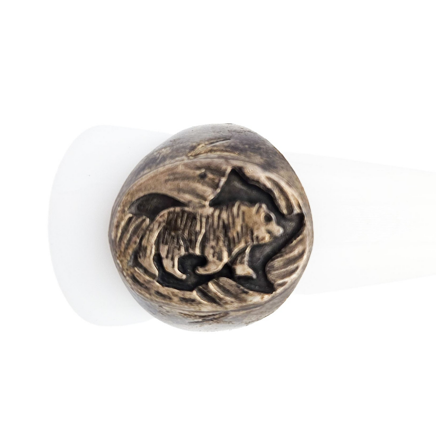 Sterling Silver Bear Signet Ring | Men’s Vintage Southwest Statement Jewelry
