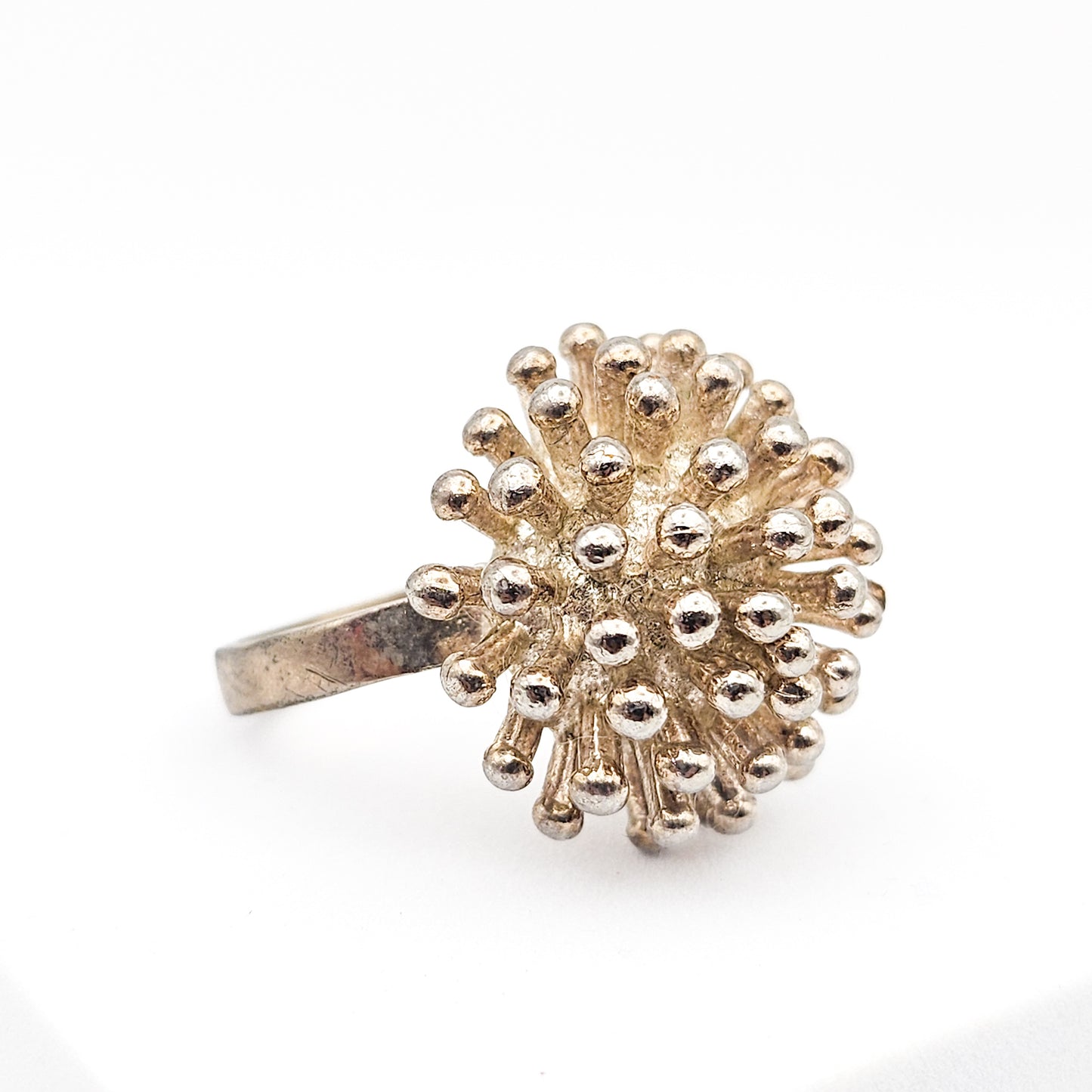 Sterling Silver Sputnik Starburst Ring | 925 Modernist Statement Jewelry