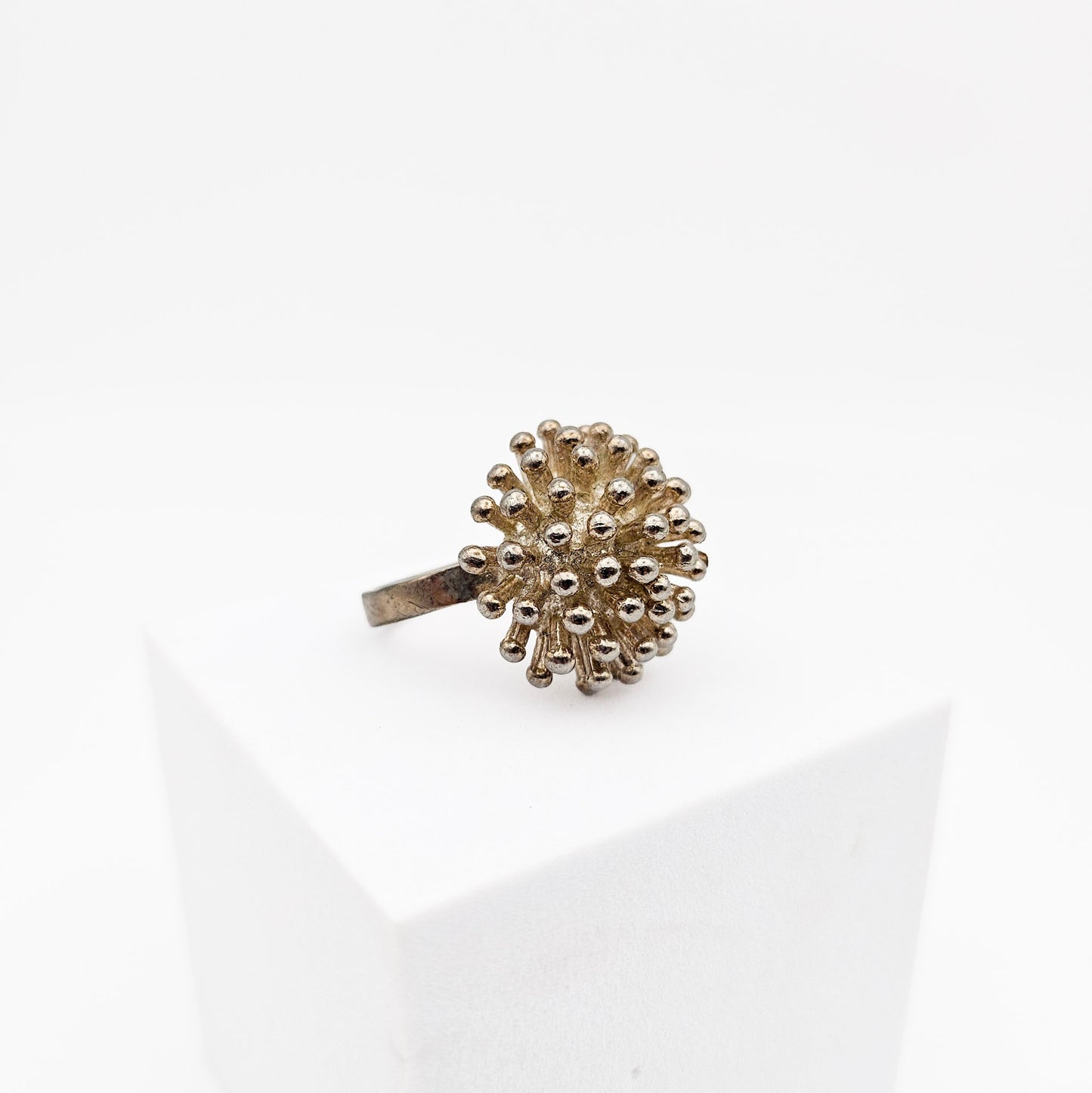 Sterling Silver Sputnik Starburst Ring | 925 Modernist Statement Jewelry