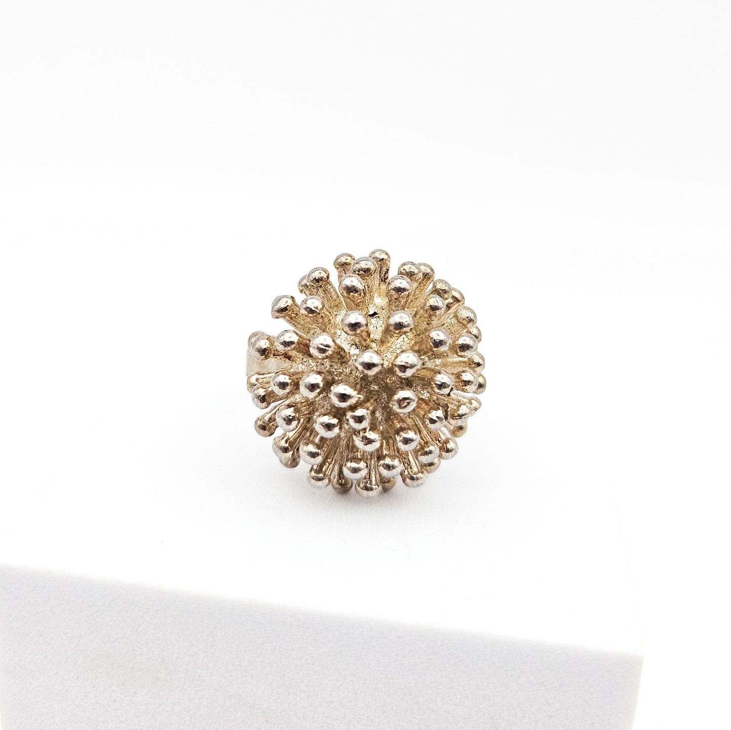 Sterling Silver Sputnik Starburst Ring | 925 Modernist Statement Jewelry