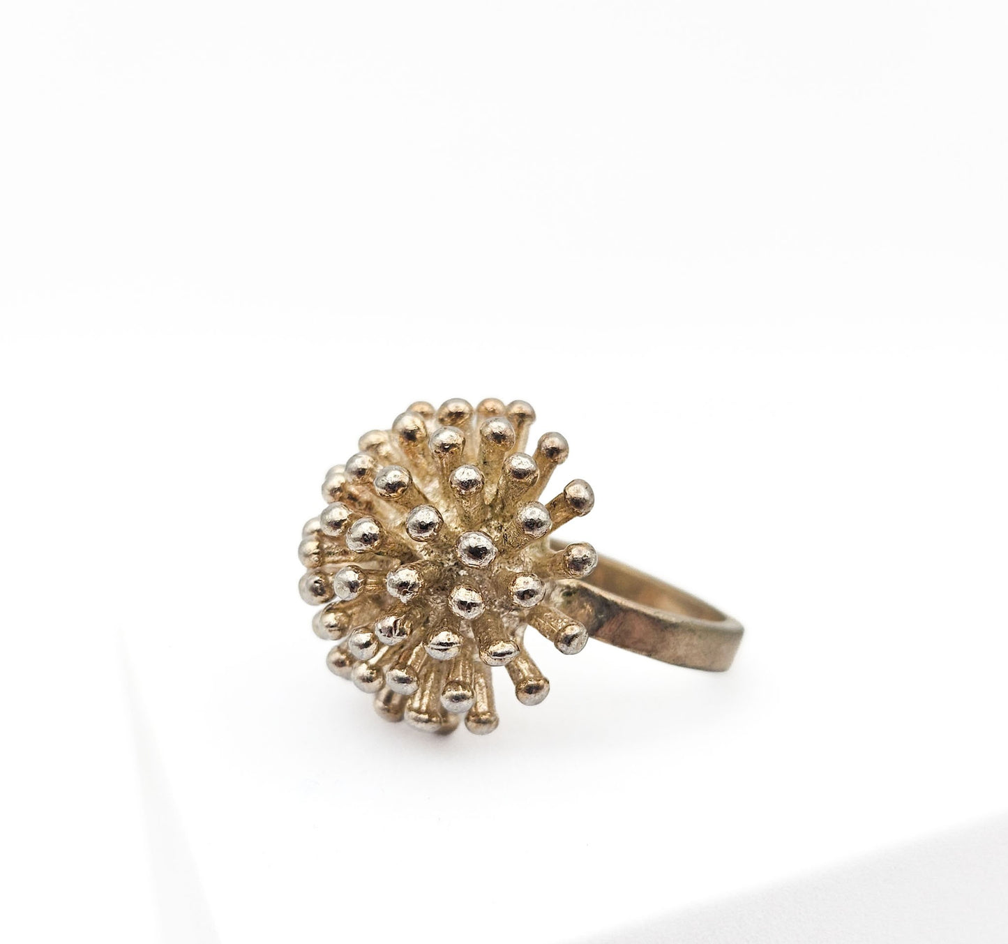 Sterling Silver Sputnik Starburst Ring | 925 Modernist Statement Jewelry